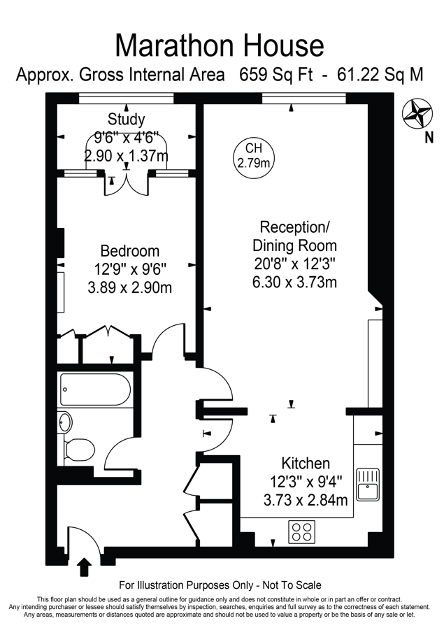 Flat 2, Marathon House, 200, Marylebone Road, London floorplan