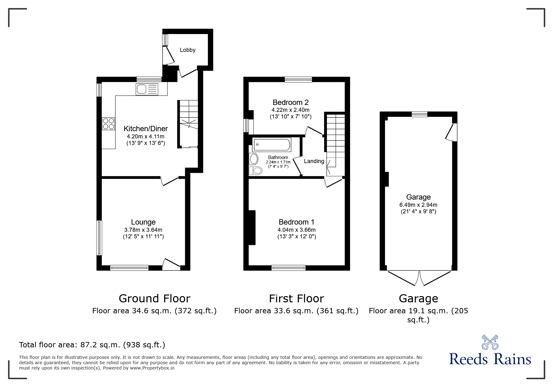 1A,, Walton Terrace, Consett floorplan
