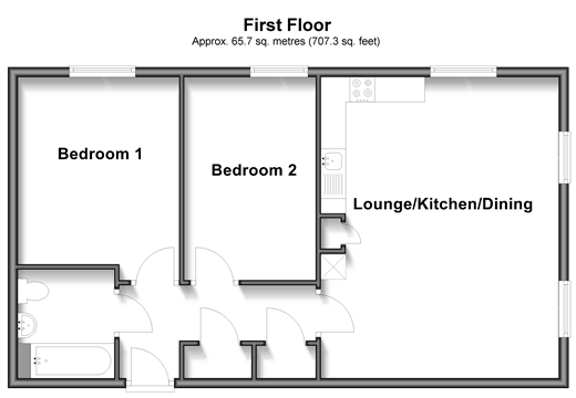 The Halt Hambrook, Chichester floorplan