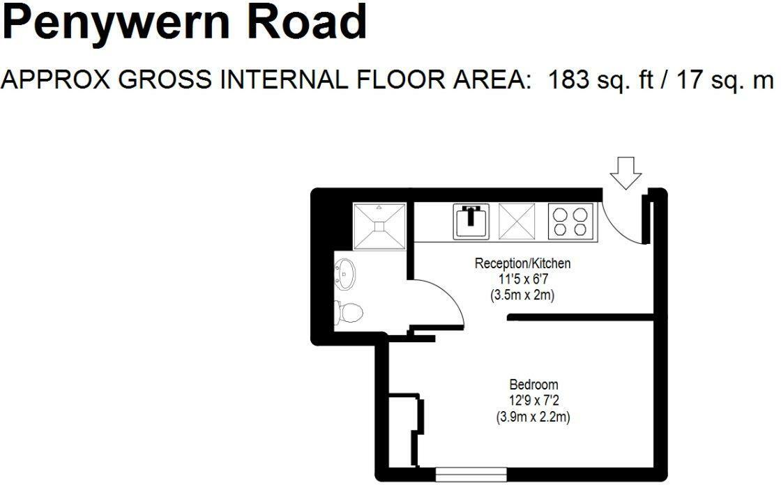 Flat 9, 58, Penywern Road, London floorplan