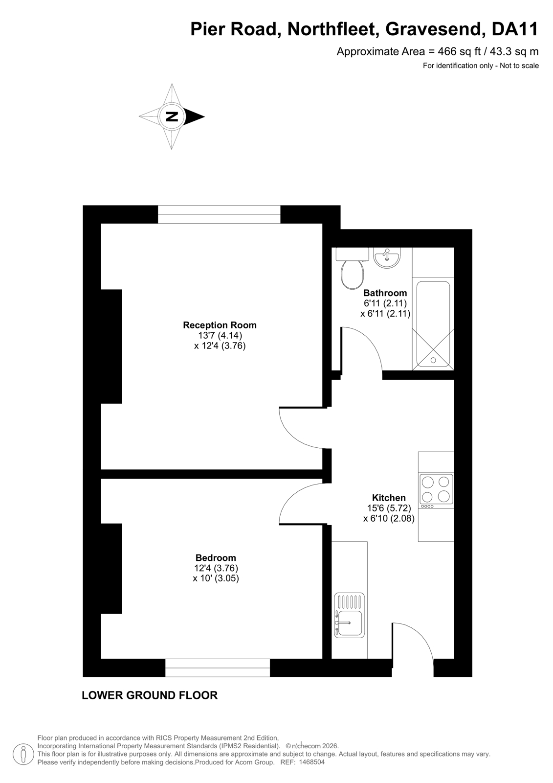 12A,, Pier Road, Gravesend floorplan