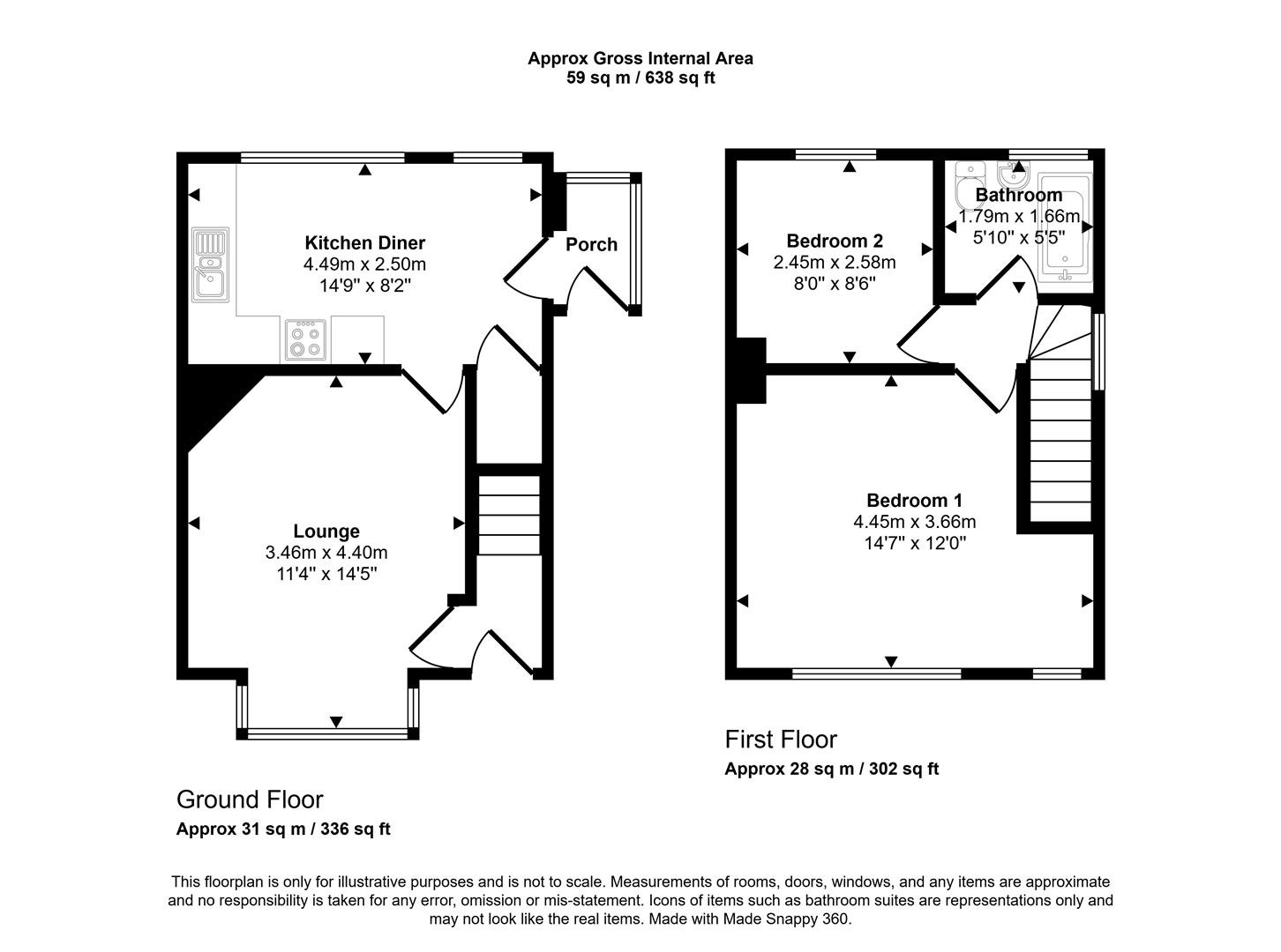 76, Chesterfield Road, Sheffield floorplan