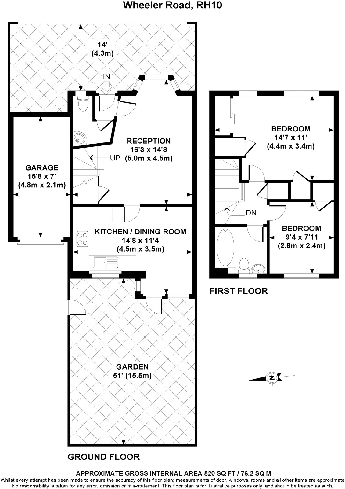 Wheeler Road, Maidenbower, Crawley, West Sussex RH10, 2 bedroom end