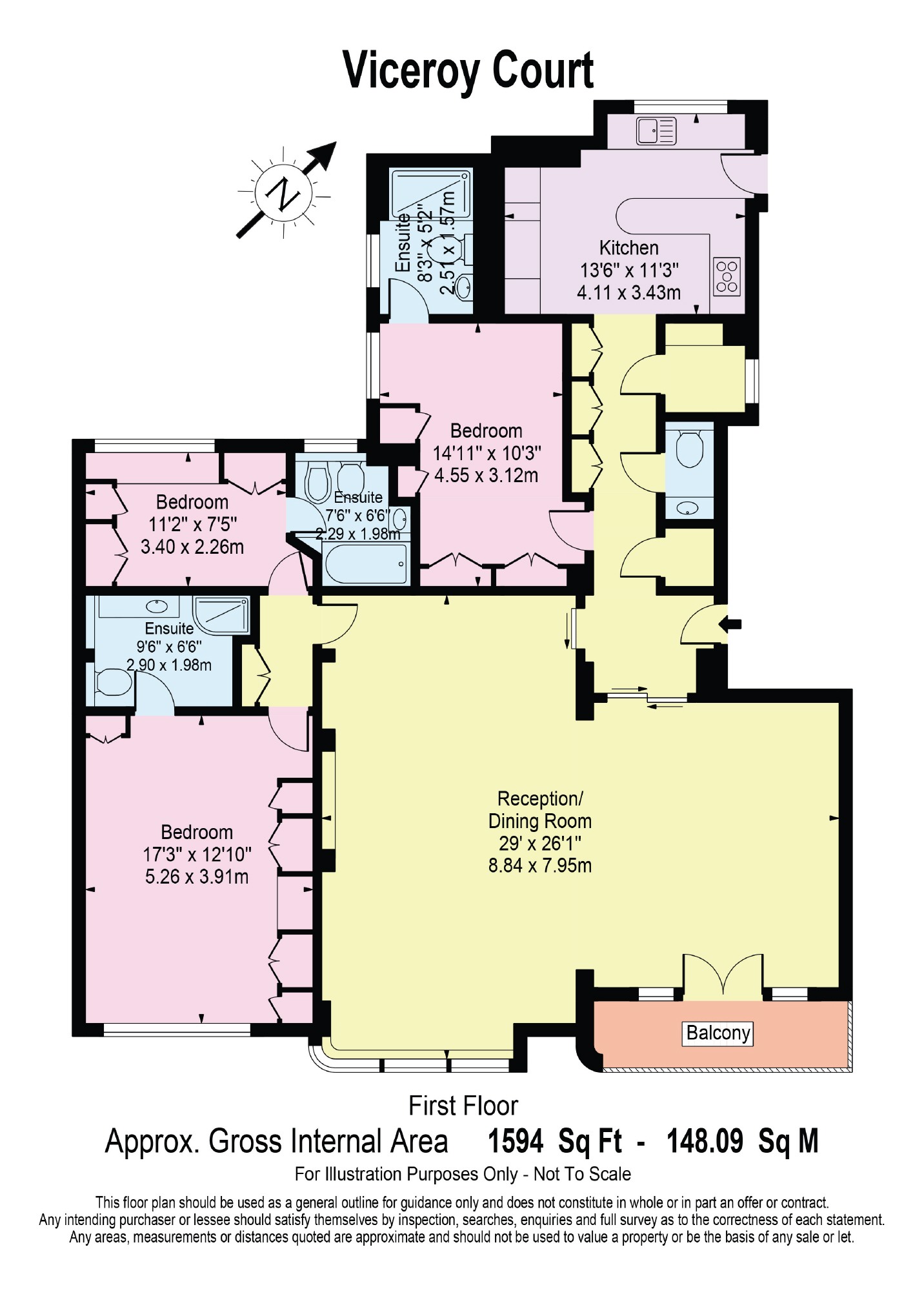 25, Viceroy Court, London floorplan