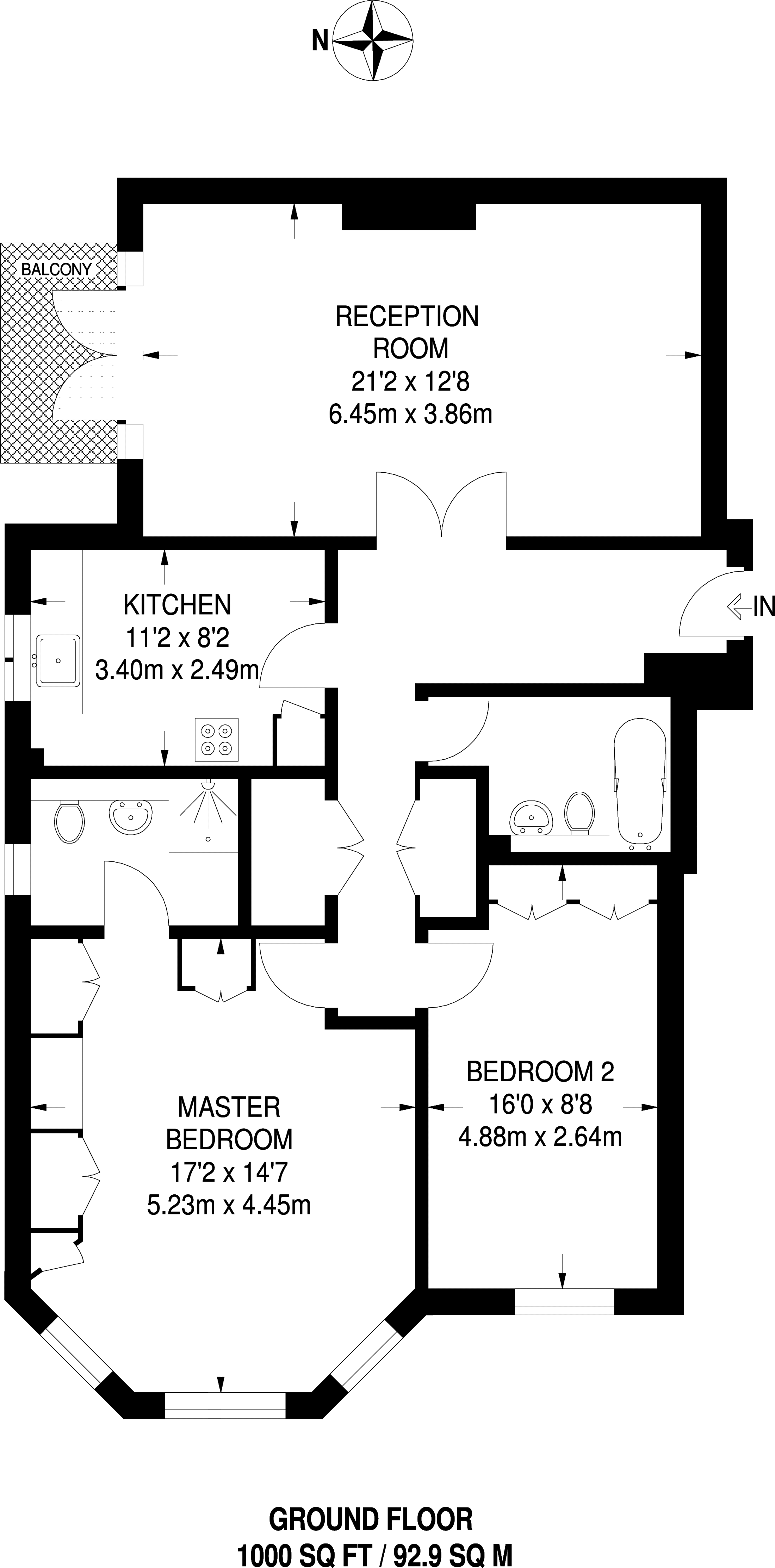 2 Bedrooms Flat to rent in The Downs, Wimbledon SW20