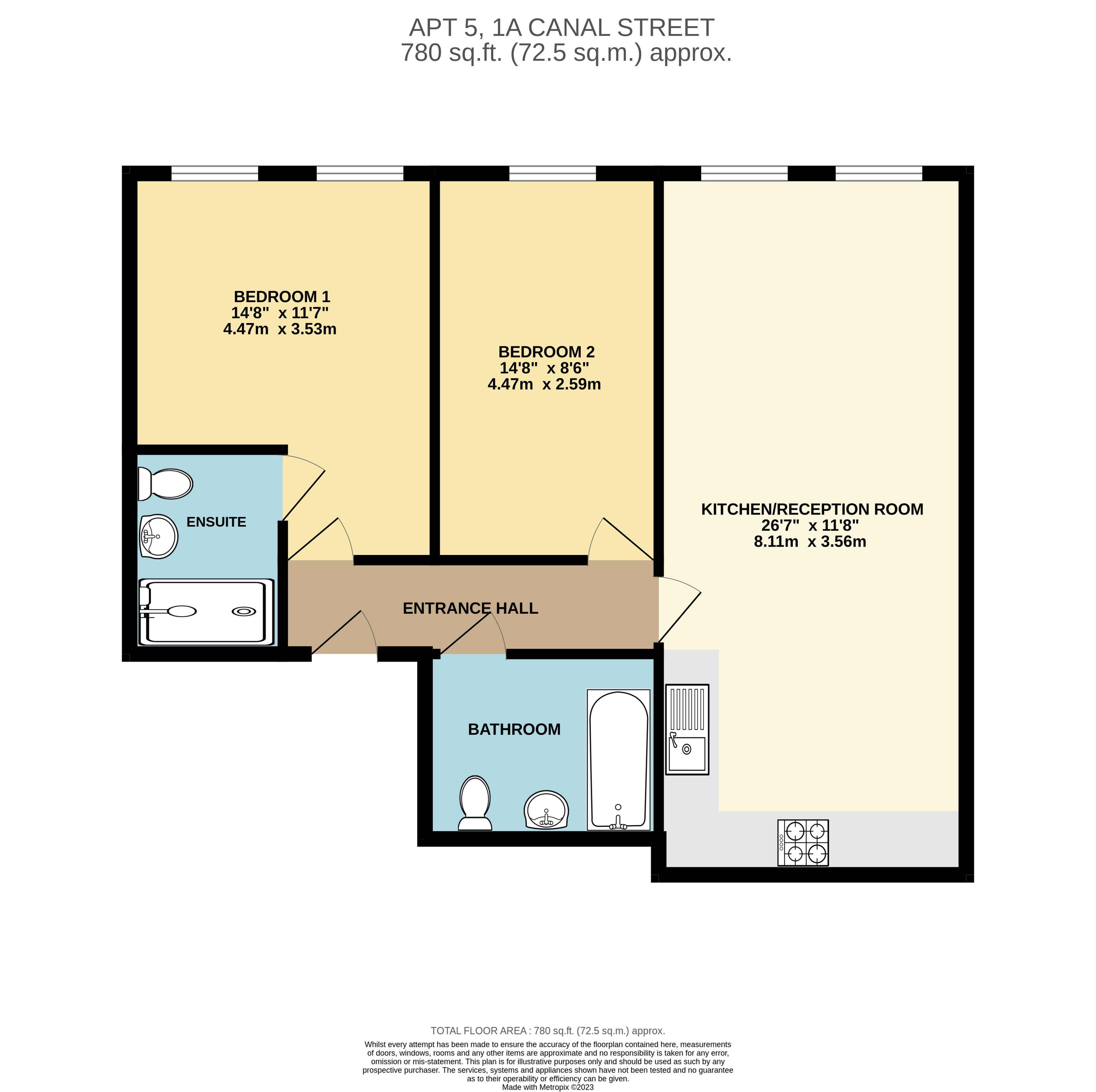 Apartment 5, 1a, Canal Street, Manchester floorplan