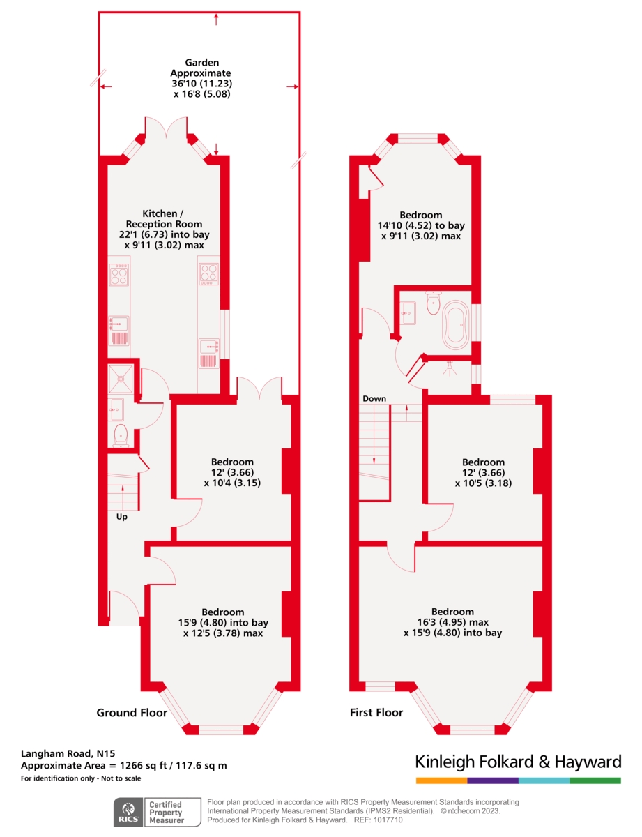 130, Langham Road, London floorplan