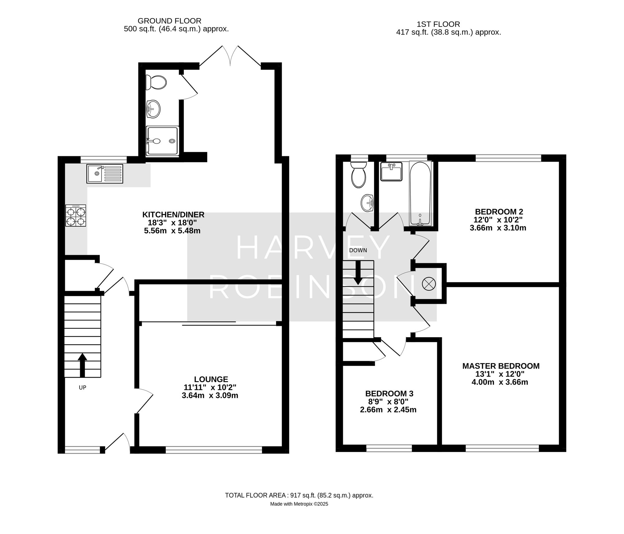 9 Waterloo Close, Huntingdon floorplan
