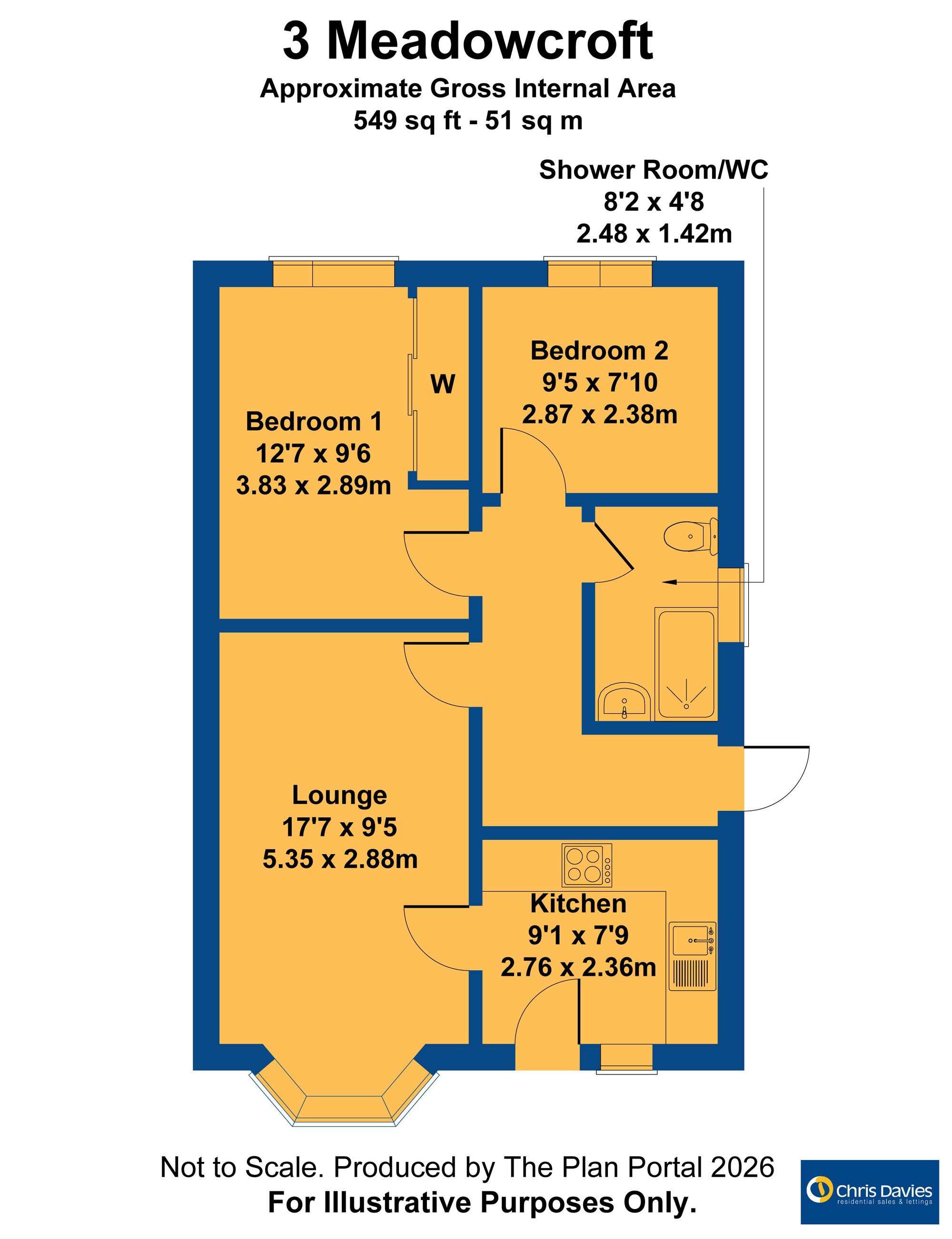 3 Meadowcroft, Barry floorplan