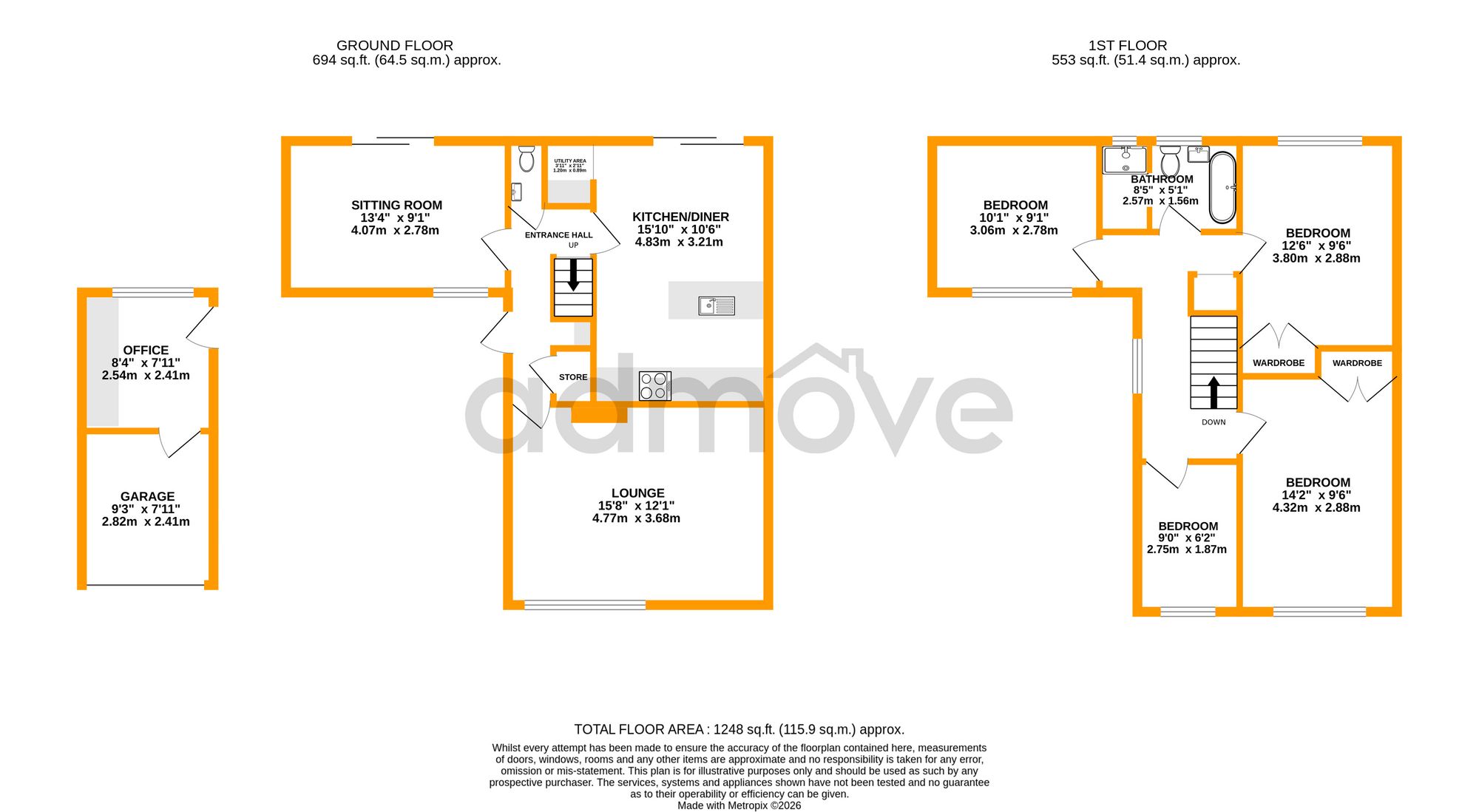 1 Elm Tree Avenue, Lymm floorplan