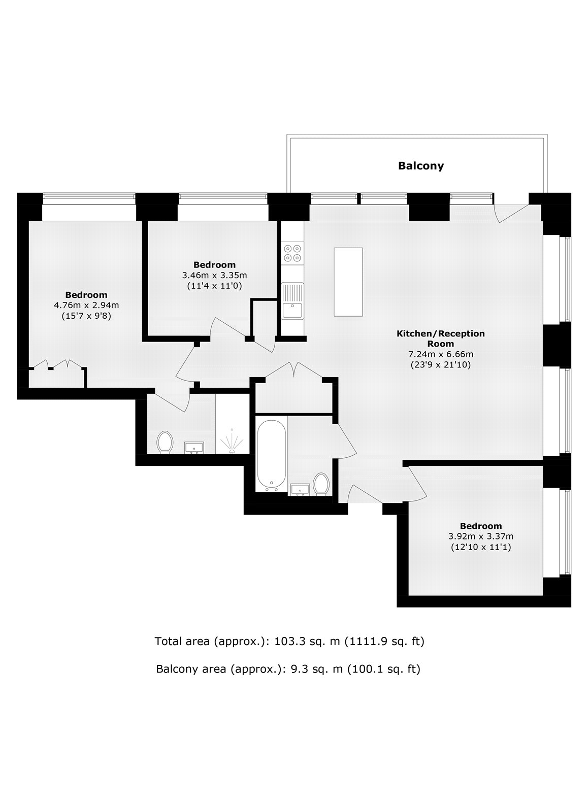 Flat 16, Steamer Building, London floorplan