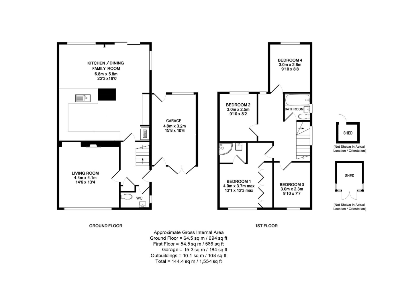 46, Hurst Road, Reading floorplan