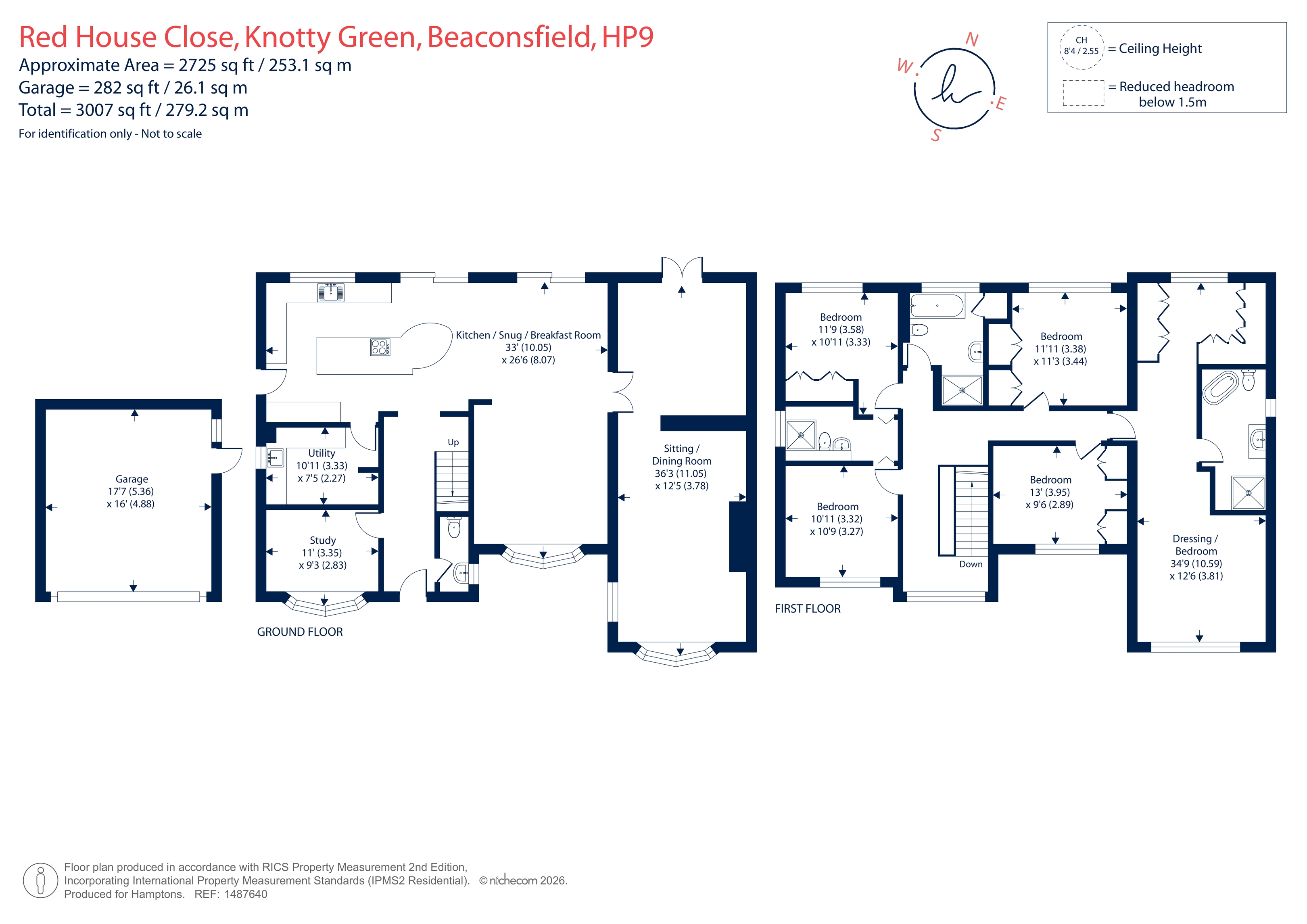 2, Red House Close, Knotty Green floorplan
