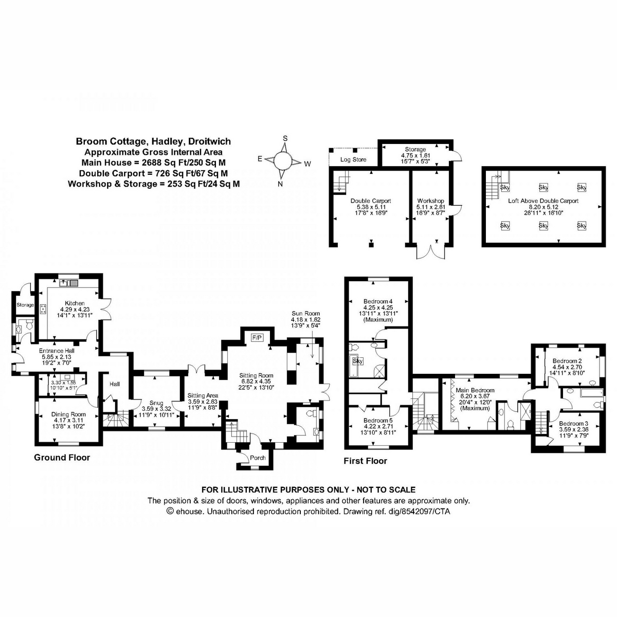 Hadley, Ombersley, Worcestershire WR9, 5 bedroom cottage for sale