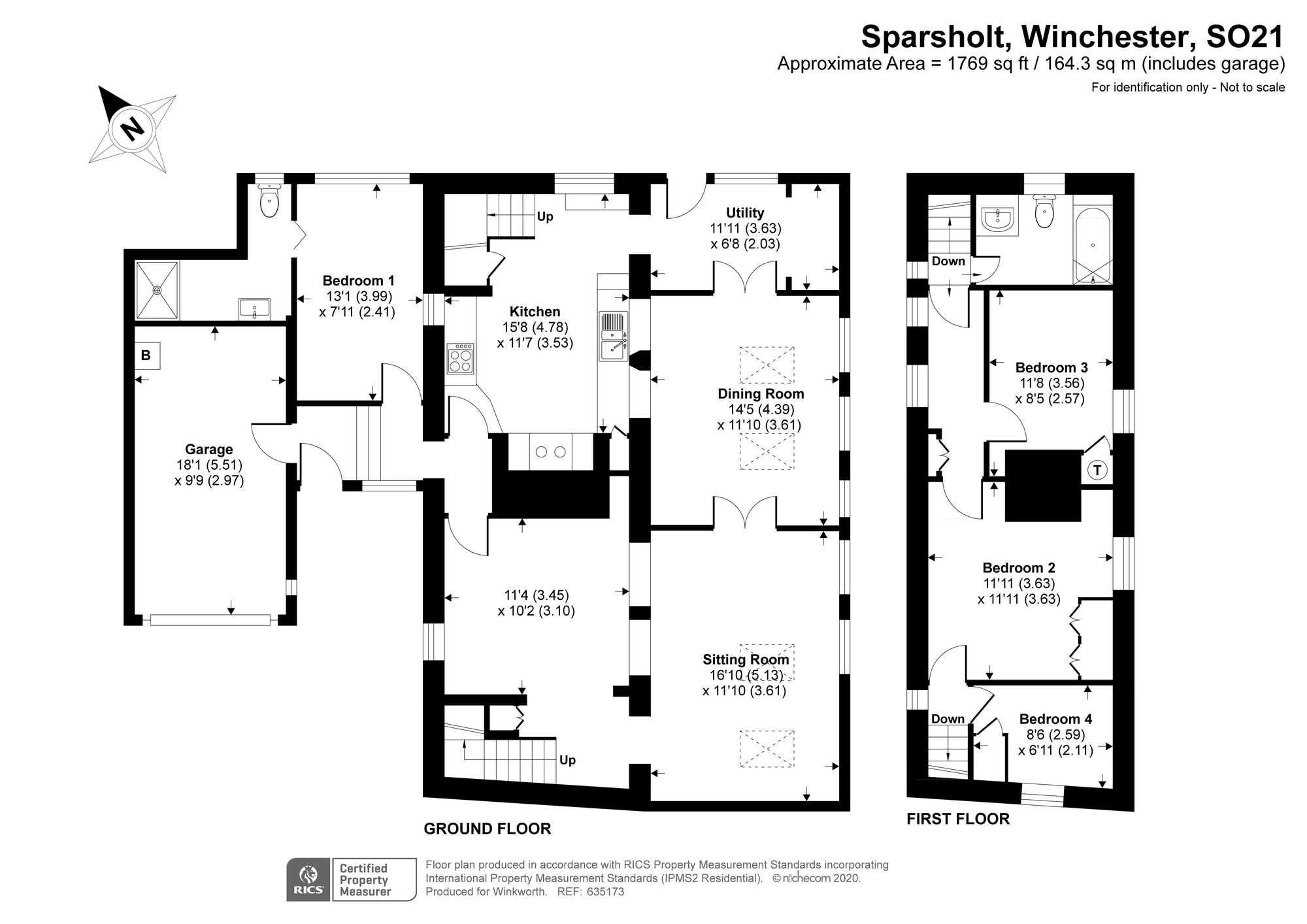 Dean Hill Cottage Dean, Winchester floorplan