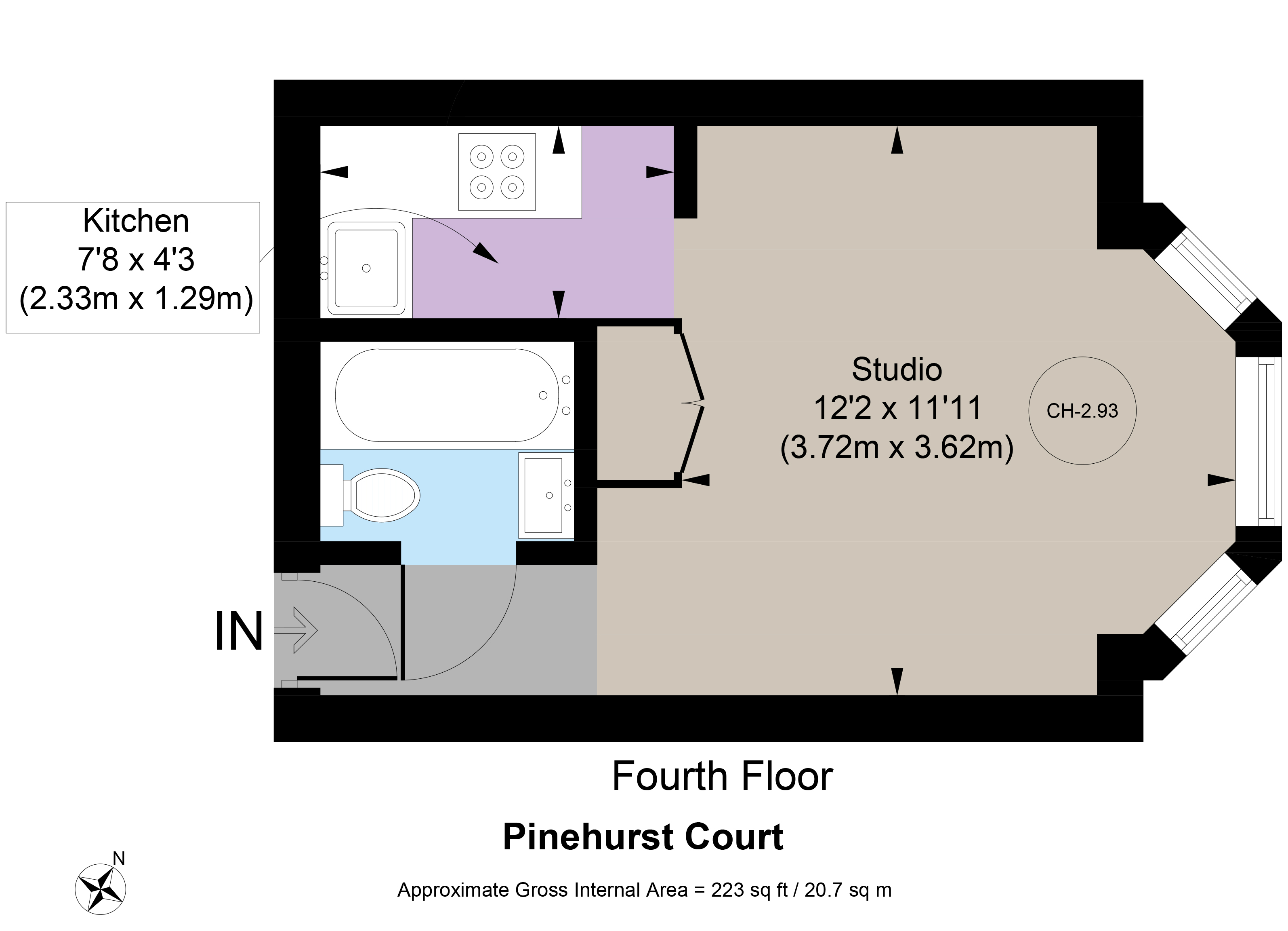 Flat 28, Pinehurst Court 1-3,, Colville Gardens, Notting Hill floorplan