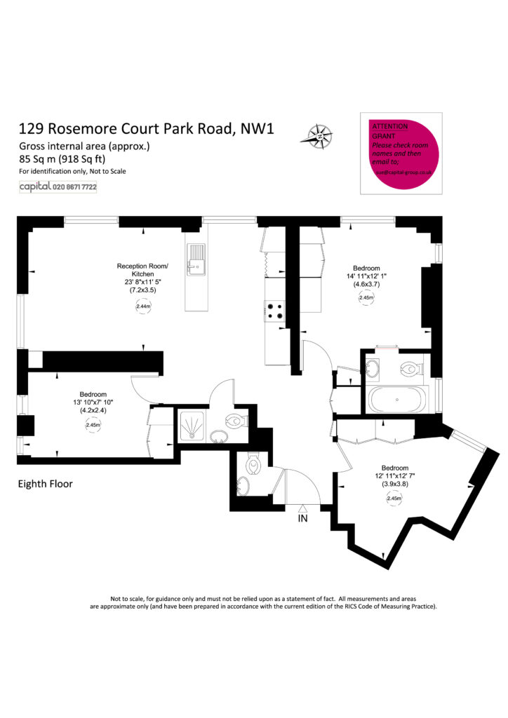 Rossmore Court, Park Road, London NW1, 3 bedroom flat for sale