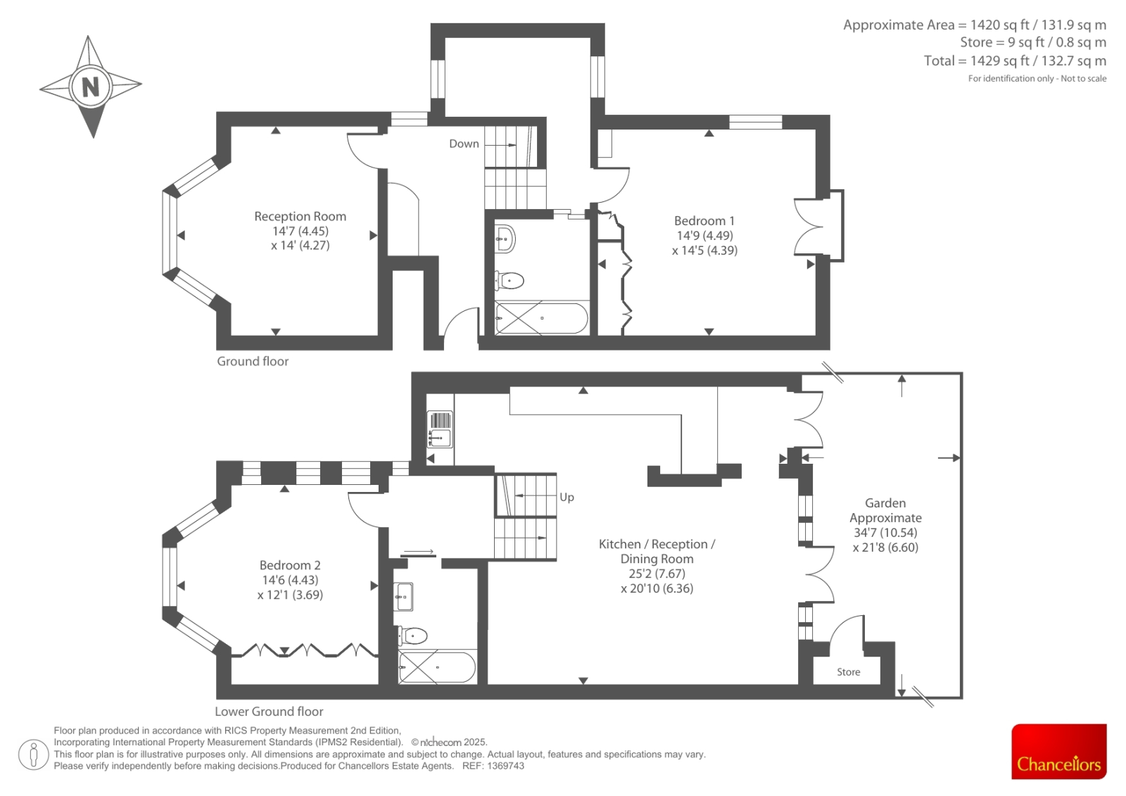 Flat 1, 98, Church Road, Richmond floorplan