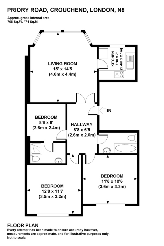 120, Priory Road, Crouch End, London floorplan