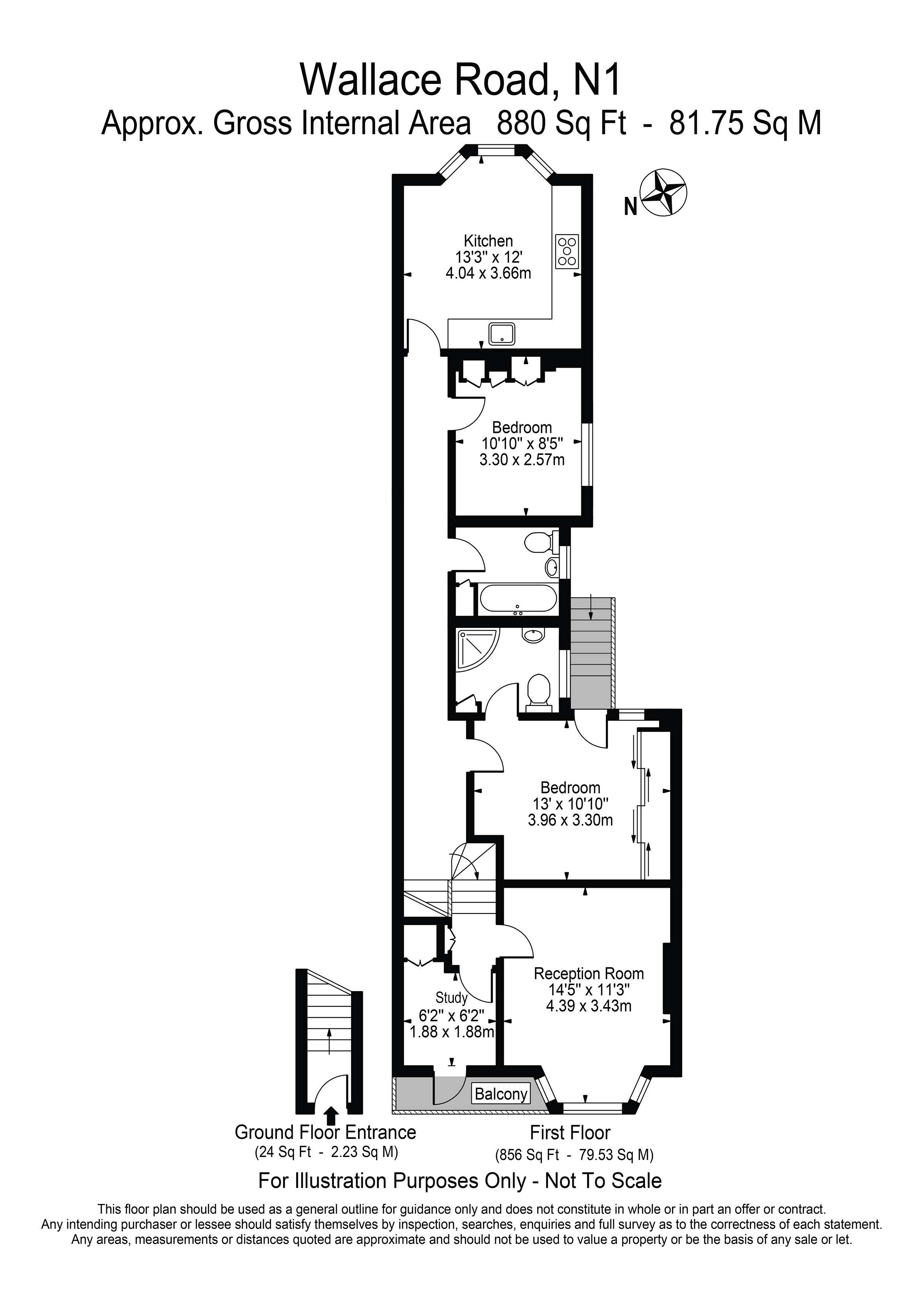 2 Bedrooms Maisonette to rent in Wallace Road, Canonbury N1