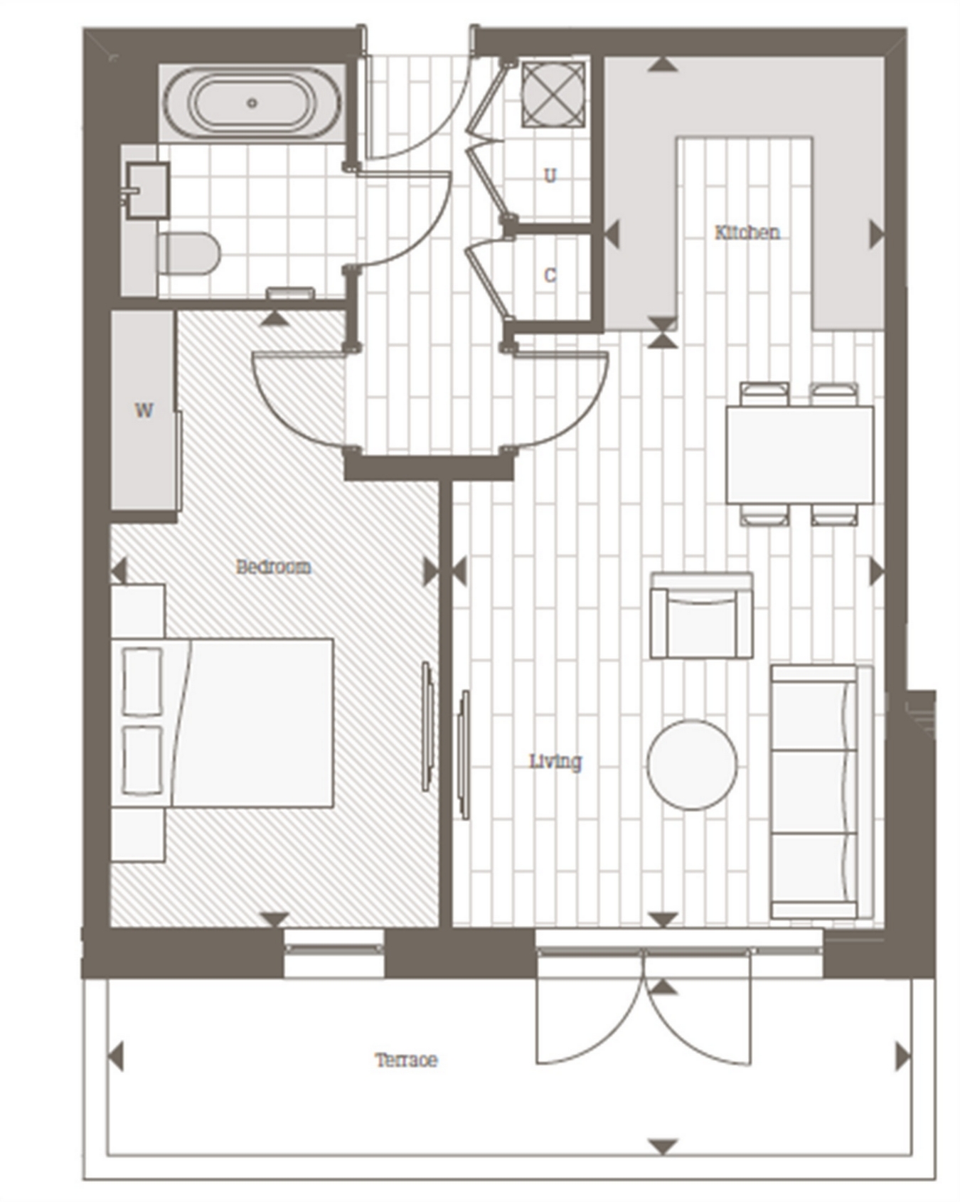 1 Bedrooms Flat to rent in Hamlet Court, Smithfield Square, Hornsey N8