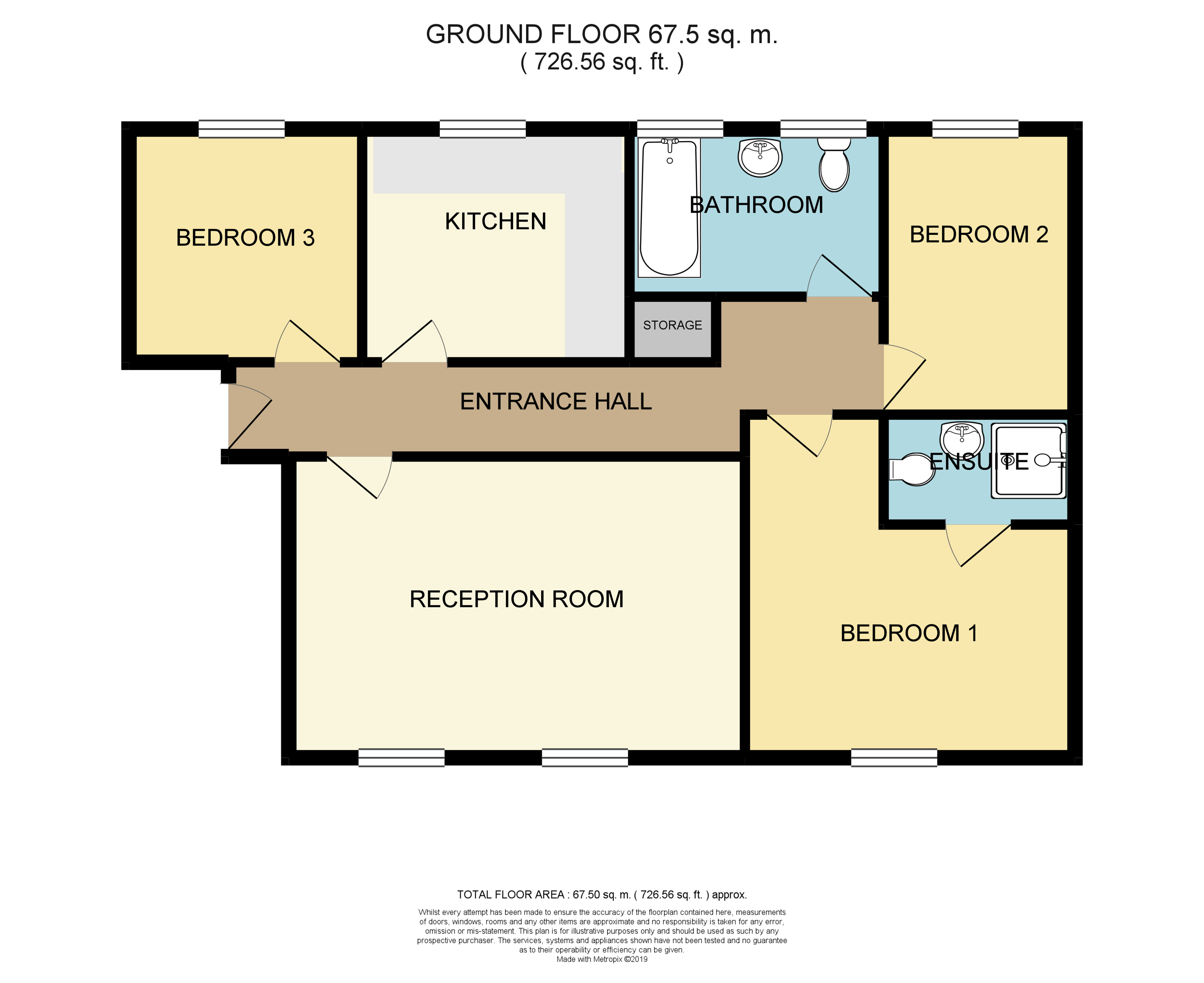 3 Bedrooms Flat to rent in Grosvenor Road, London N10
