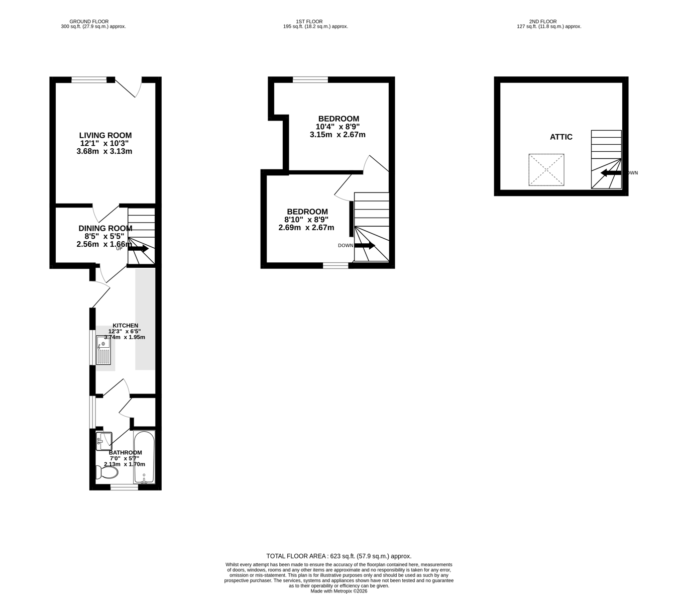 1, Kensington Row, Brecon floorplan