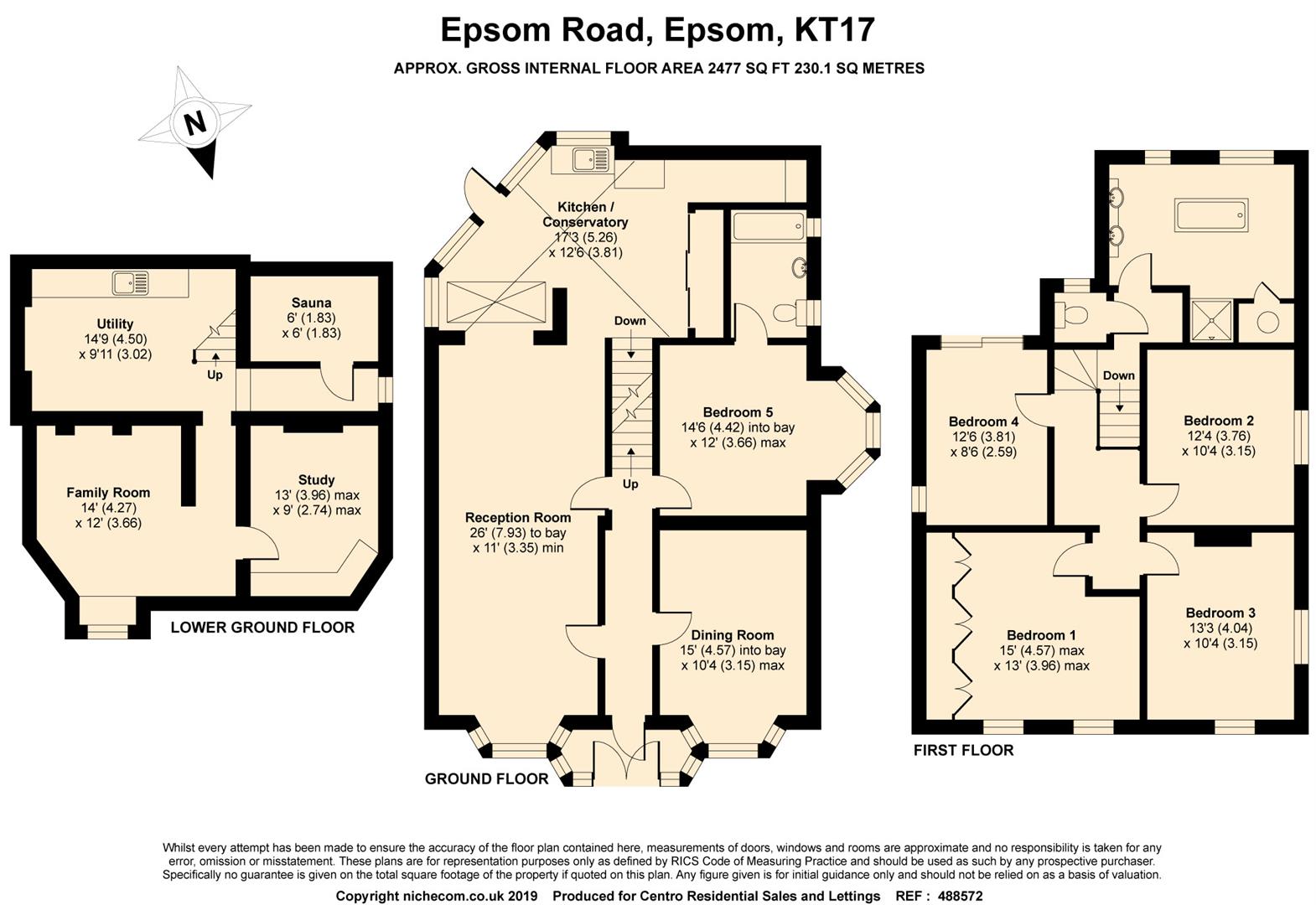 5 Bedrooms Detached house for sale in Epsom Road, Ewell, Epsom KT17
