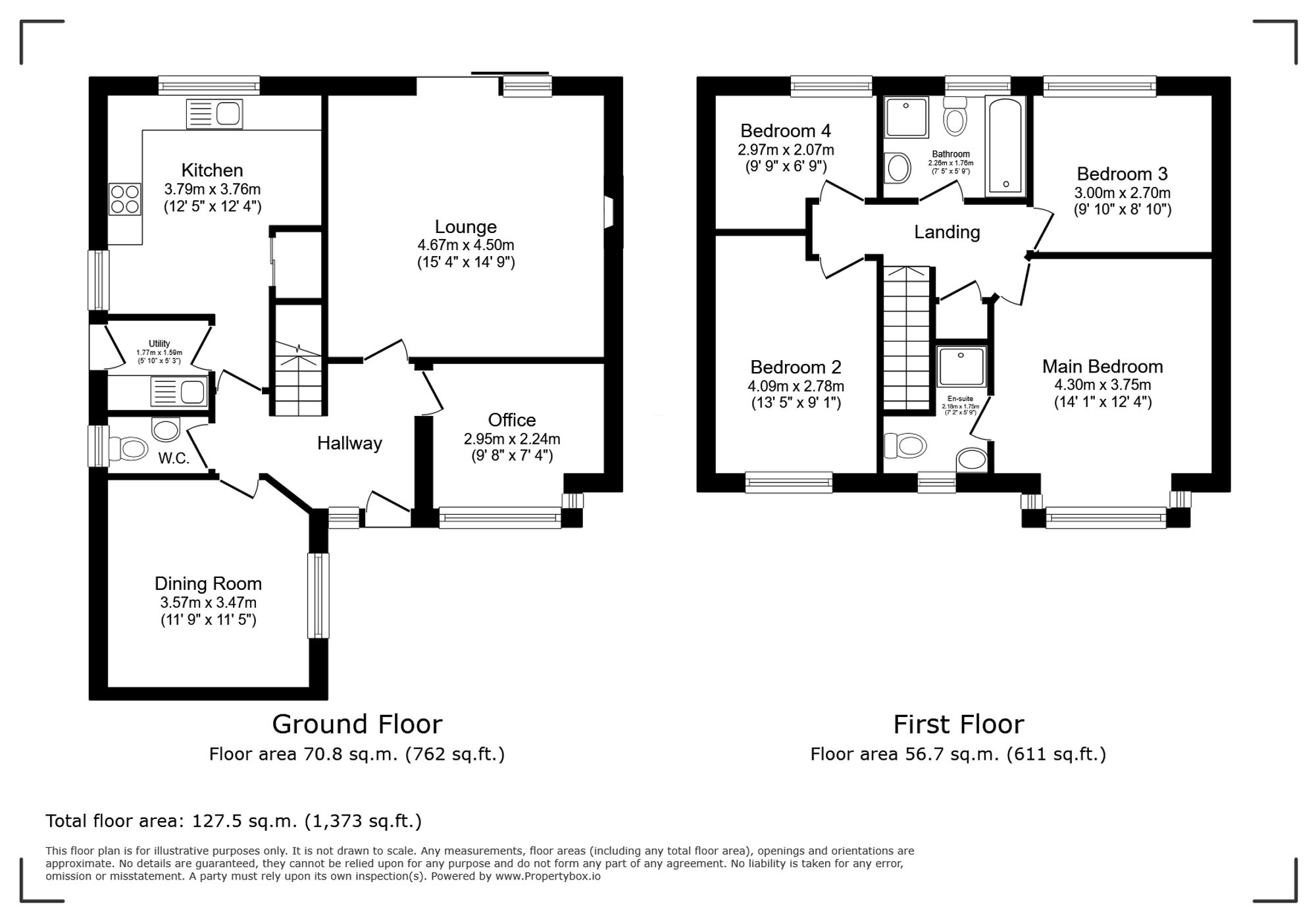 1 Ffordd Parc Castell, Rhyl floorplan