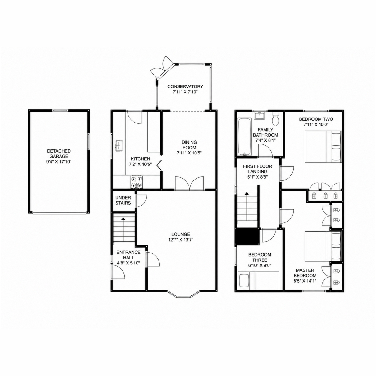 6, Dawlish Close, Blackburn floorplan