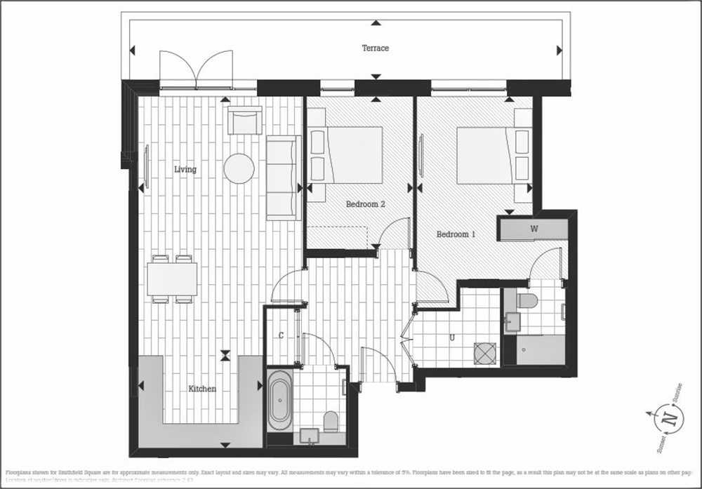 2 Bedrooms Flat for sale in Compass Court, Smithfield Square, High Street, Hornsey, London N8