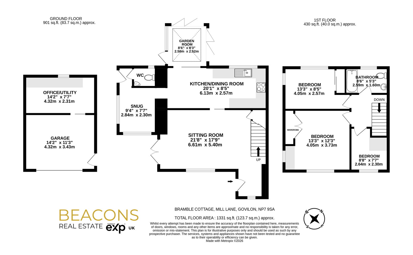Bramble Cottage, Mill Lane, Abergavenny floorplan
