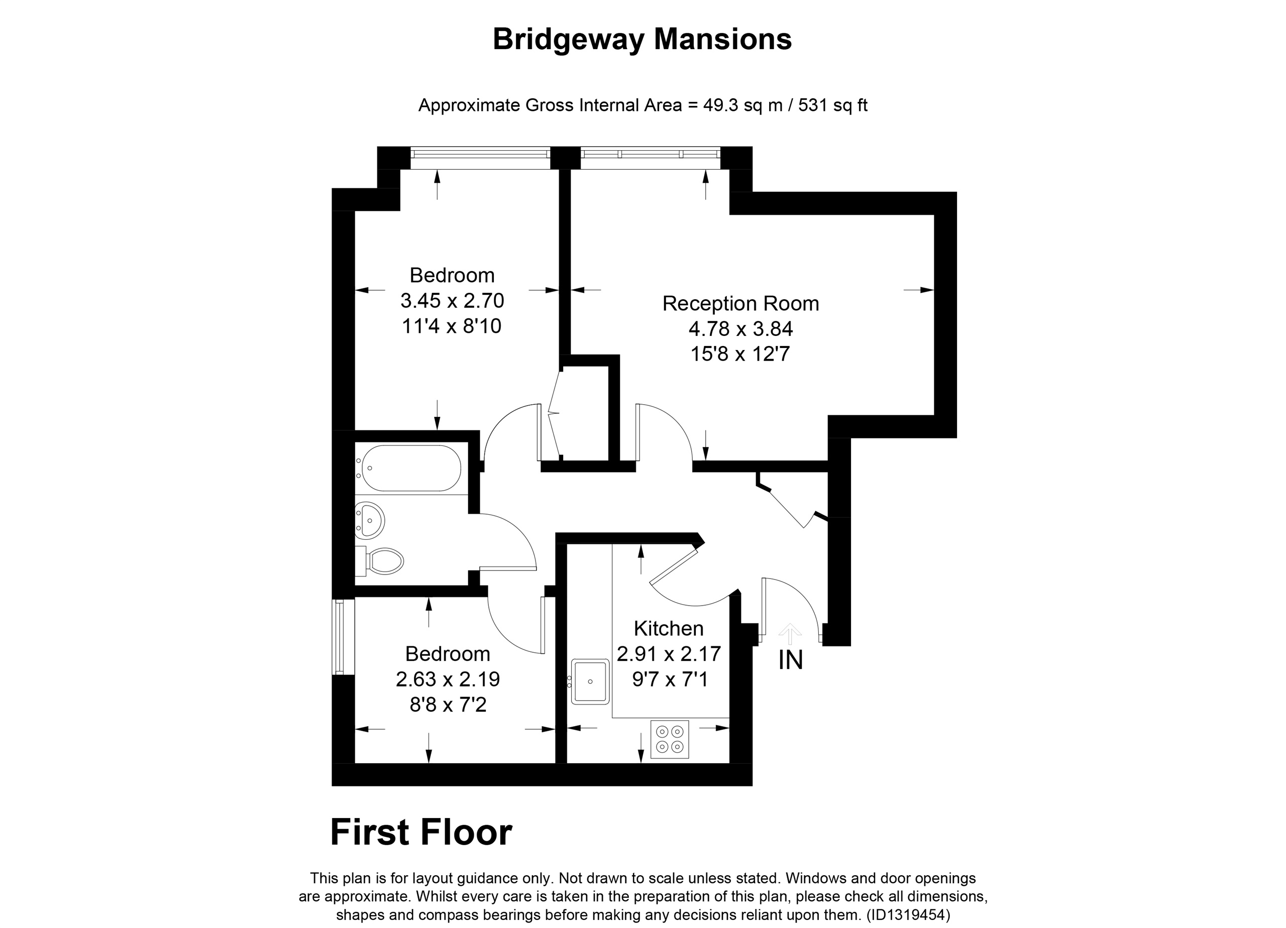 8, Bridgeway Mansion, 138, London Road, Aylesbury floorplan