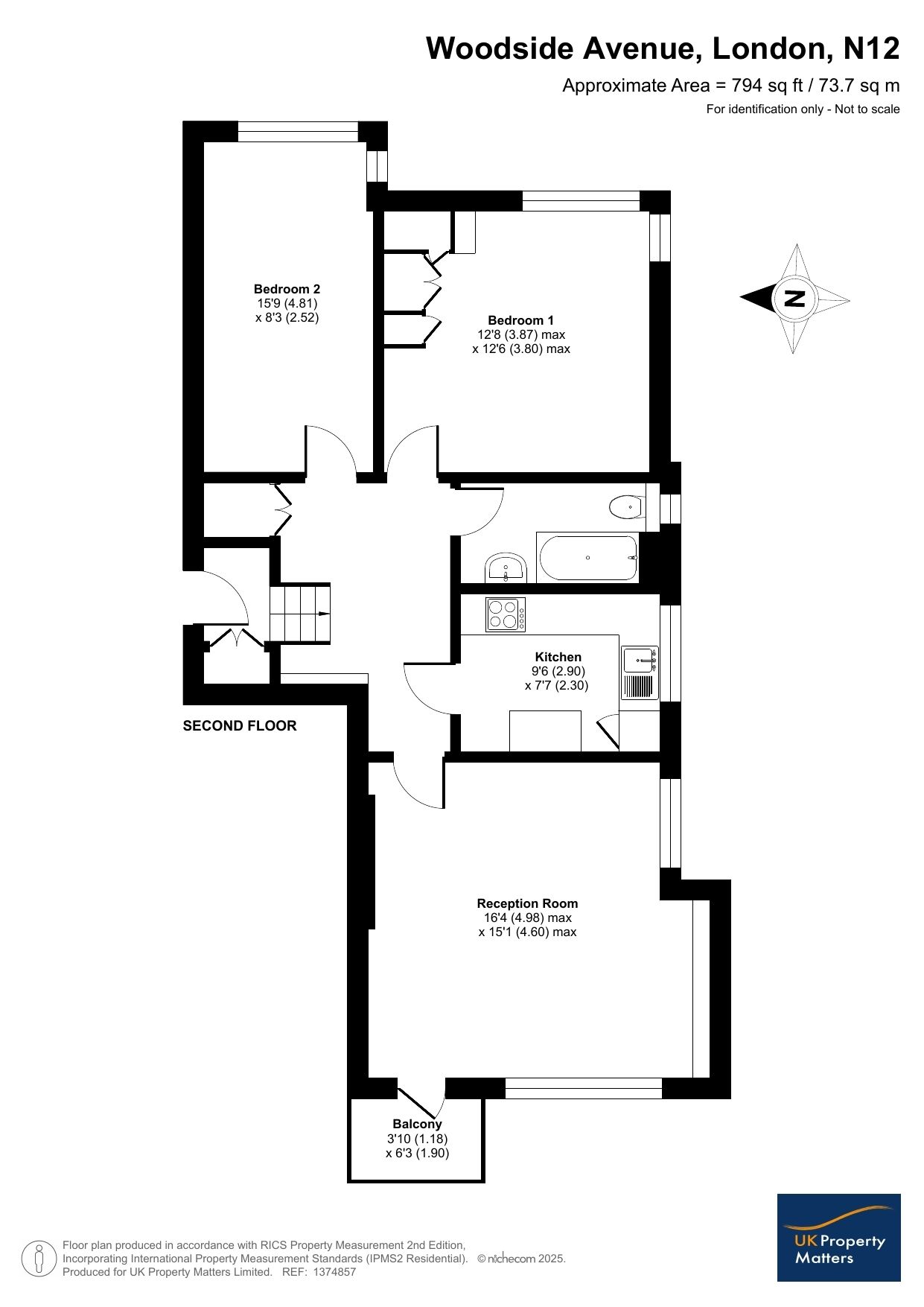 Flat 8A, 11 Woodside Avenue, London floorplan