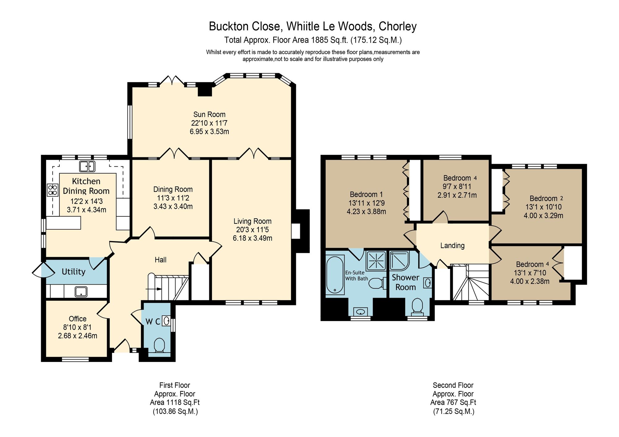 1 Buckton Close, Chorley floorplan