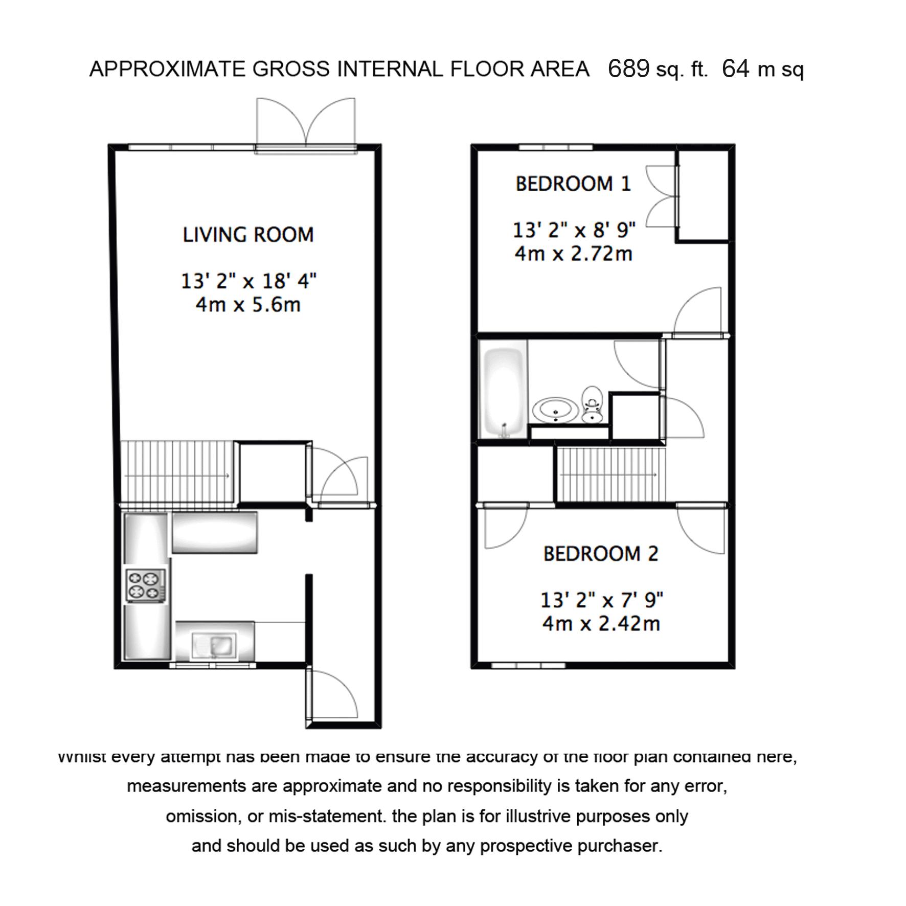 2 Bedrooms Terraced house to rent in Alpine Road, Walton-On-Thames KT12