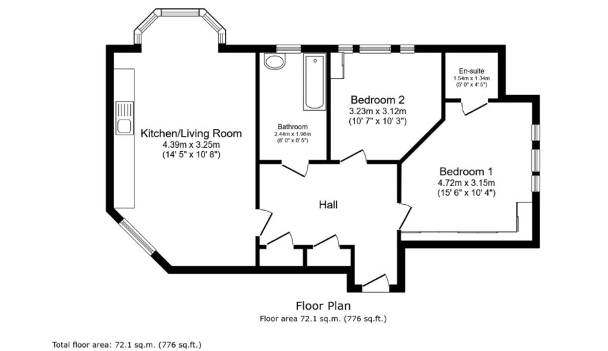 8 Abbey Court, Meyrick Crescent floorplan