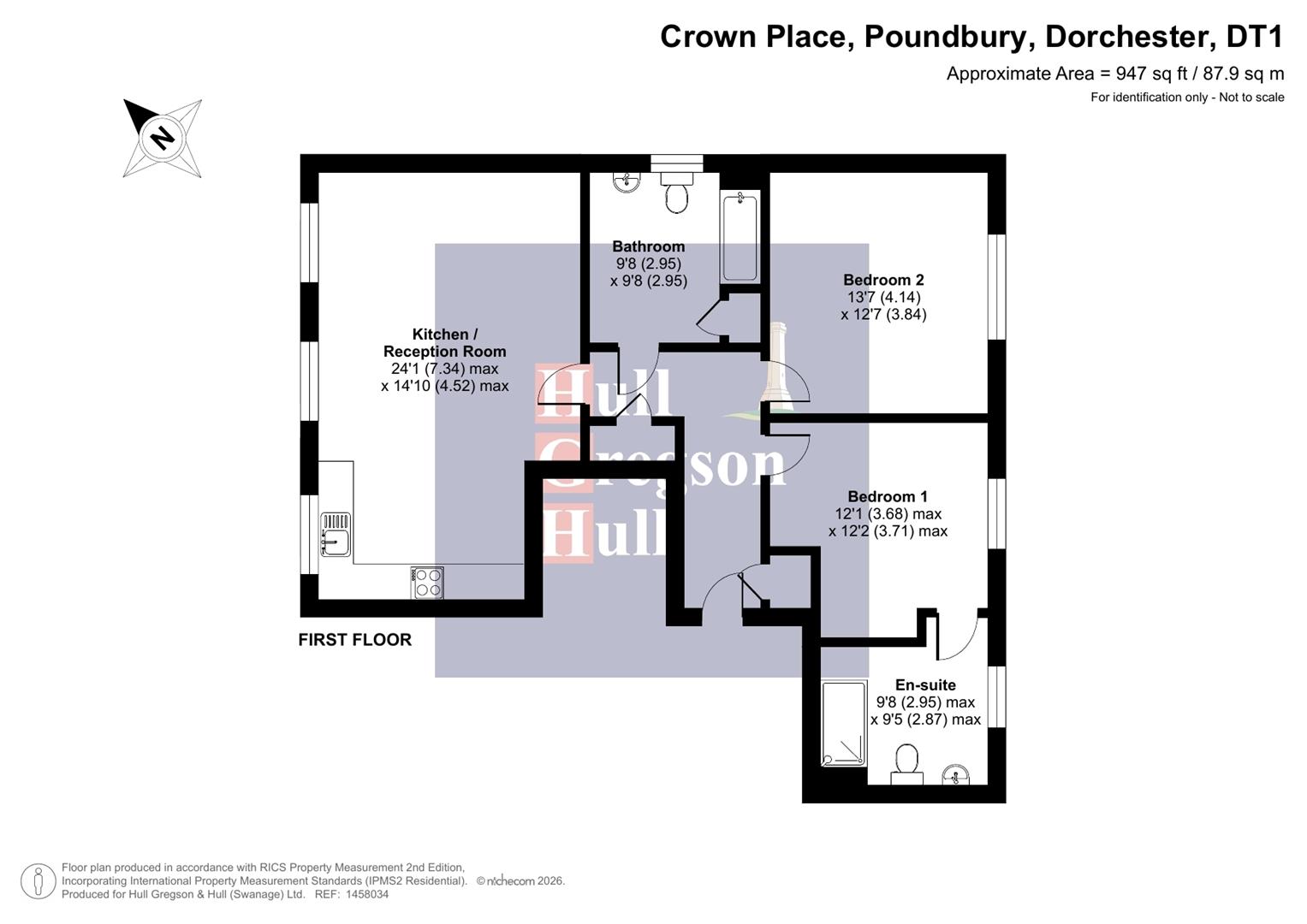 Flat 5, 4, Crown Place, Dorchester floorplan