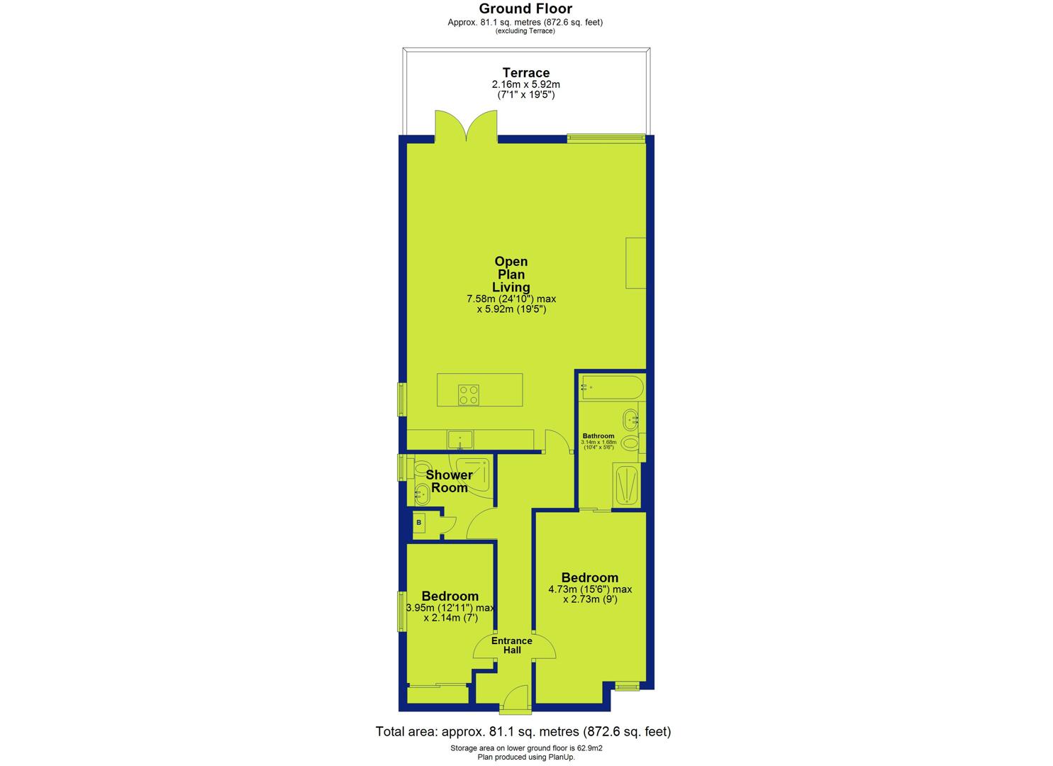 Flat 1, Cavendish Place, Cavendish Crescent South, Nottingham floorplan