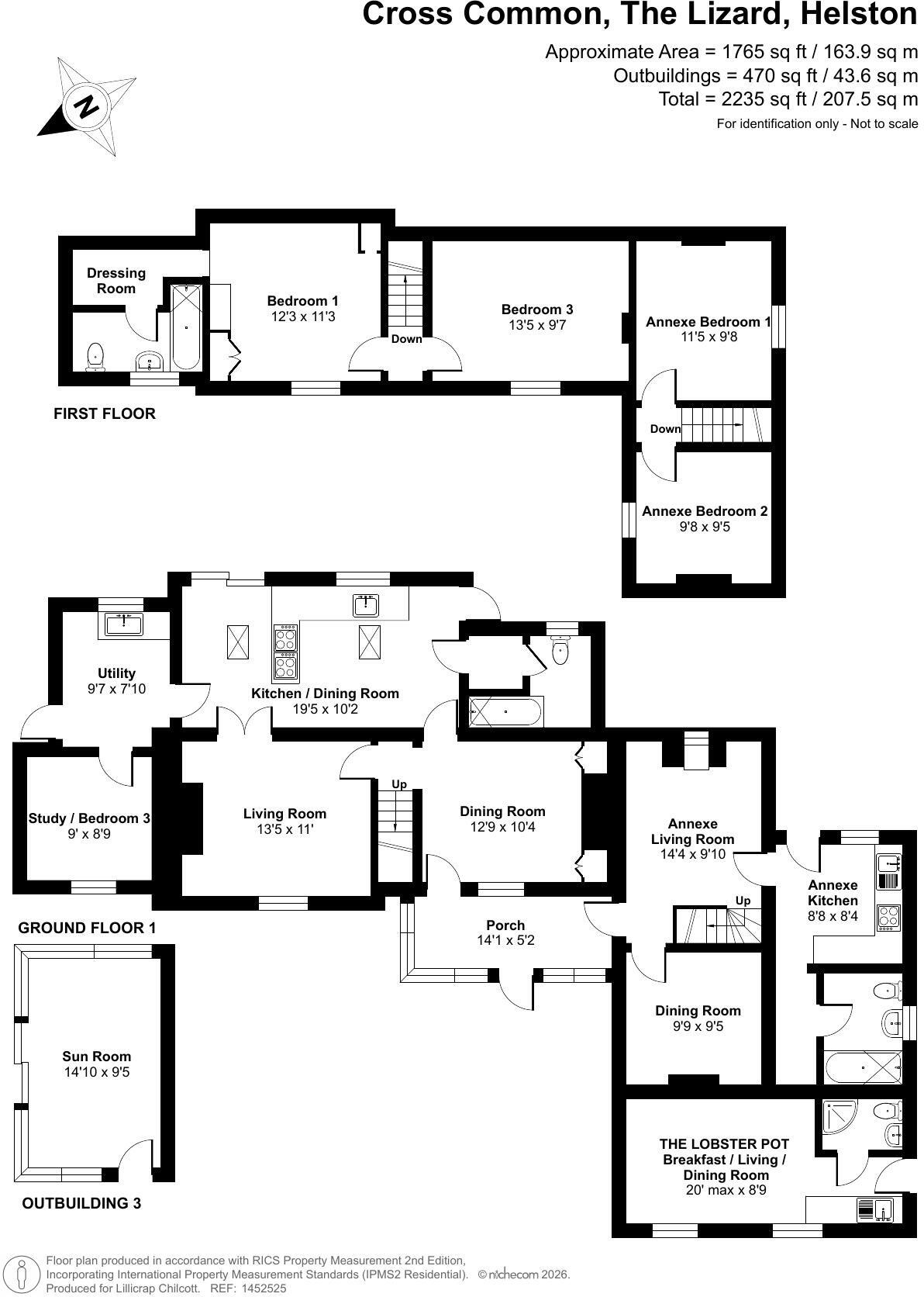 Brick Cottage, Cross Common, Helston floorplan