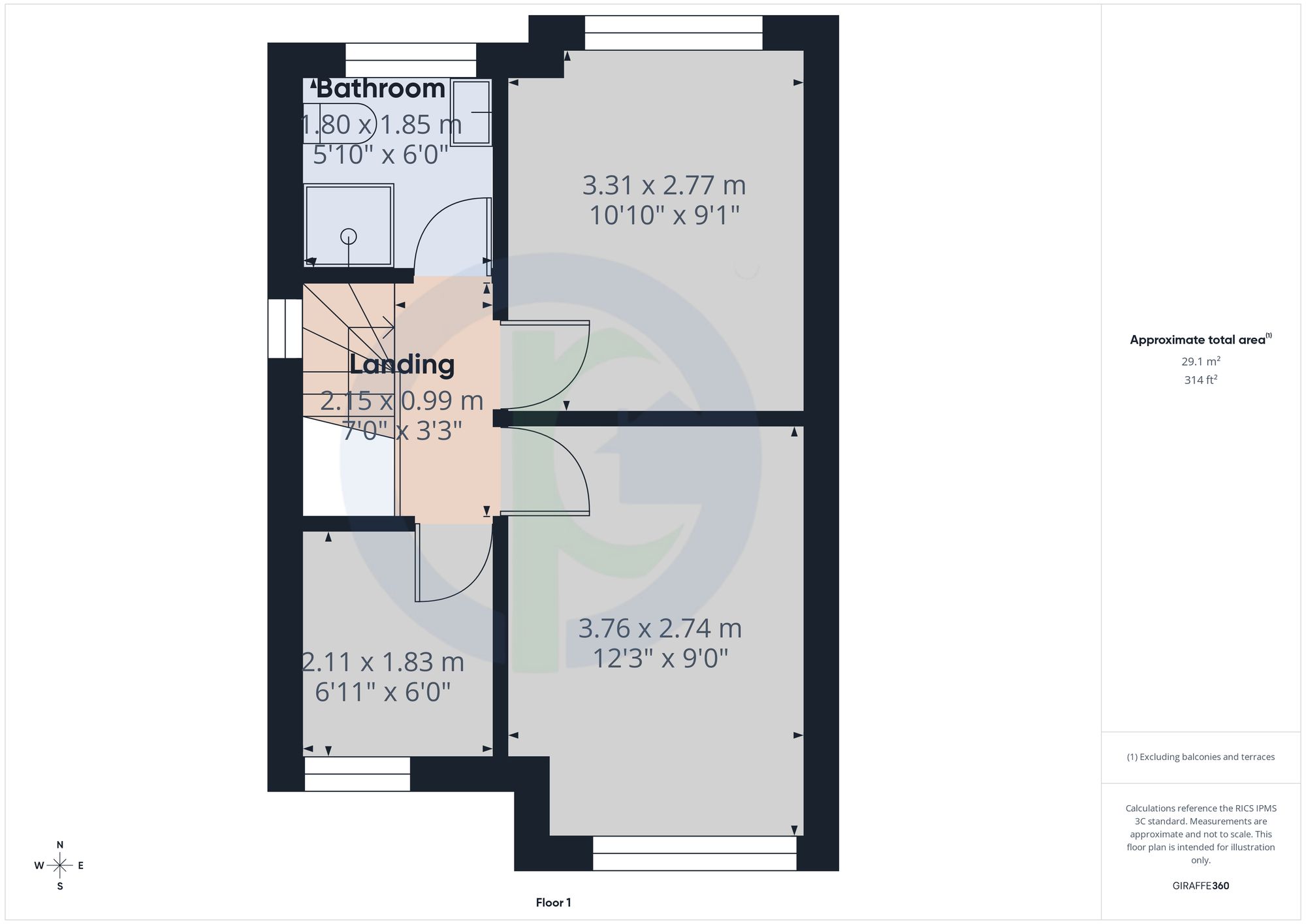 121 Long Elmes, Harrow floorplan