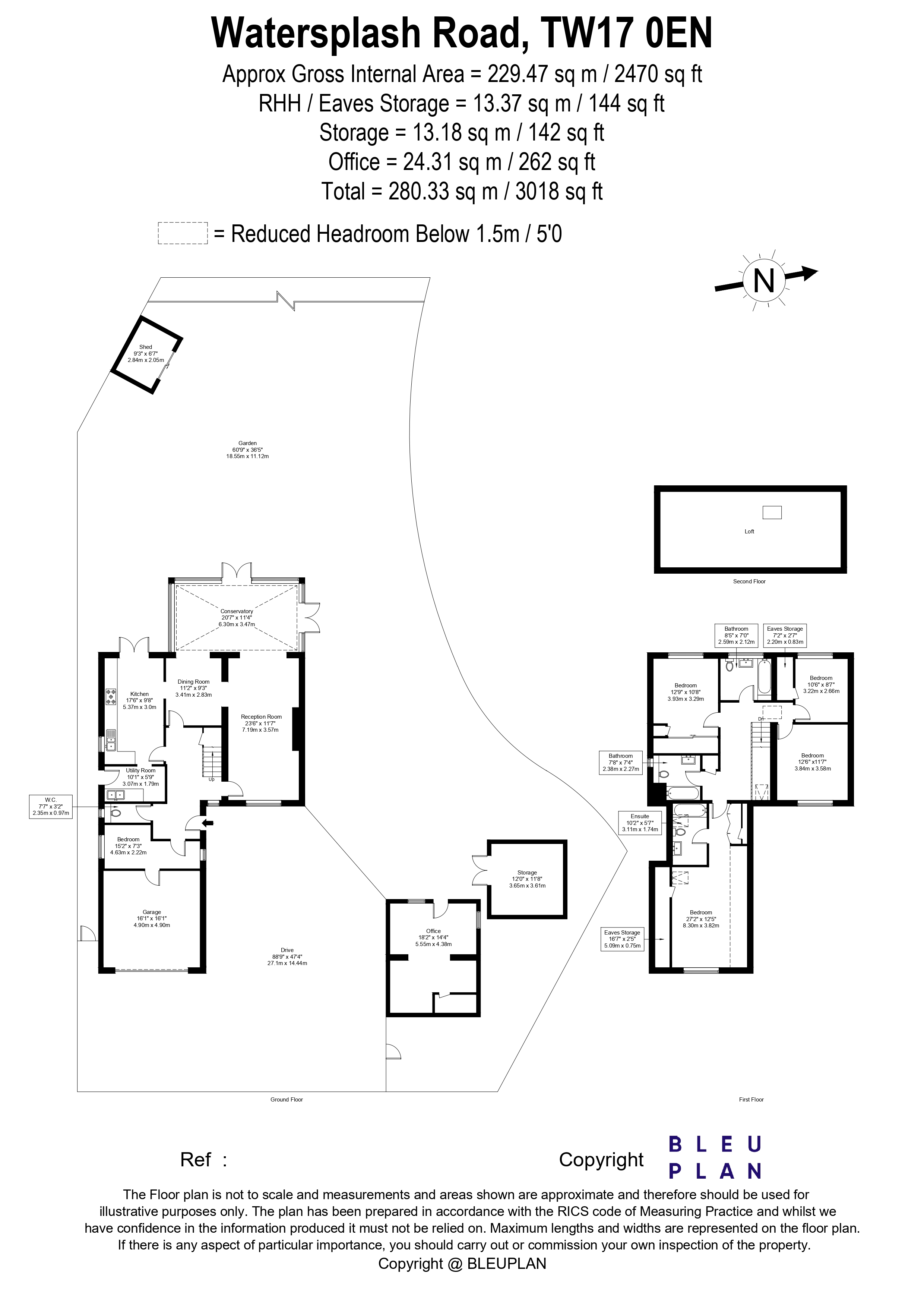 169, Watersplash Road, Shepperton floorplan