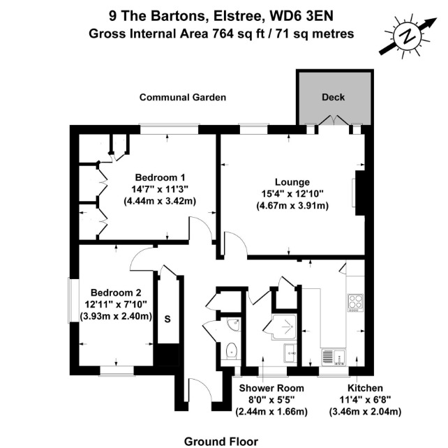 9 The Bartons, Elstree Hill North, Elstree floorplan