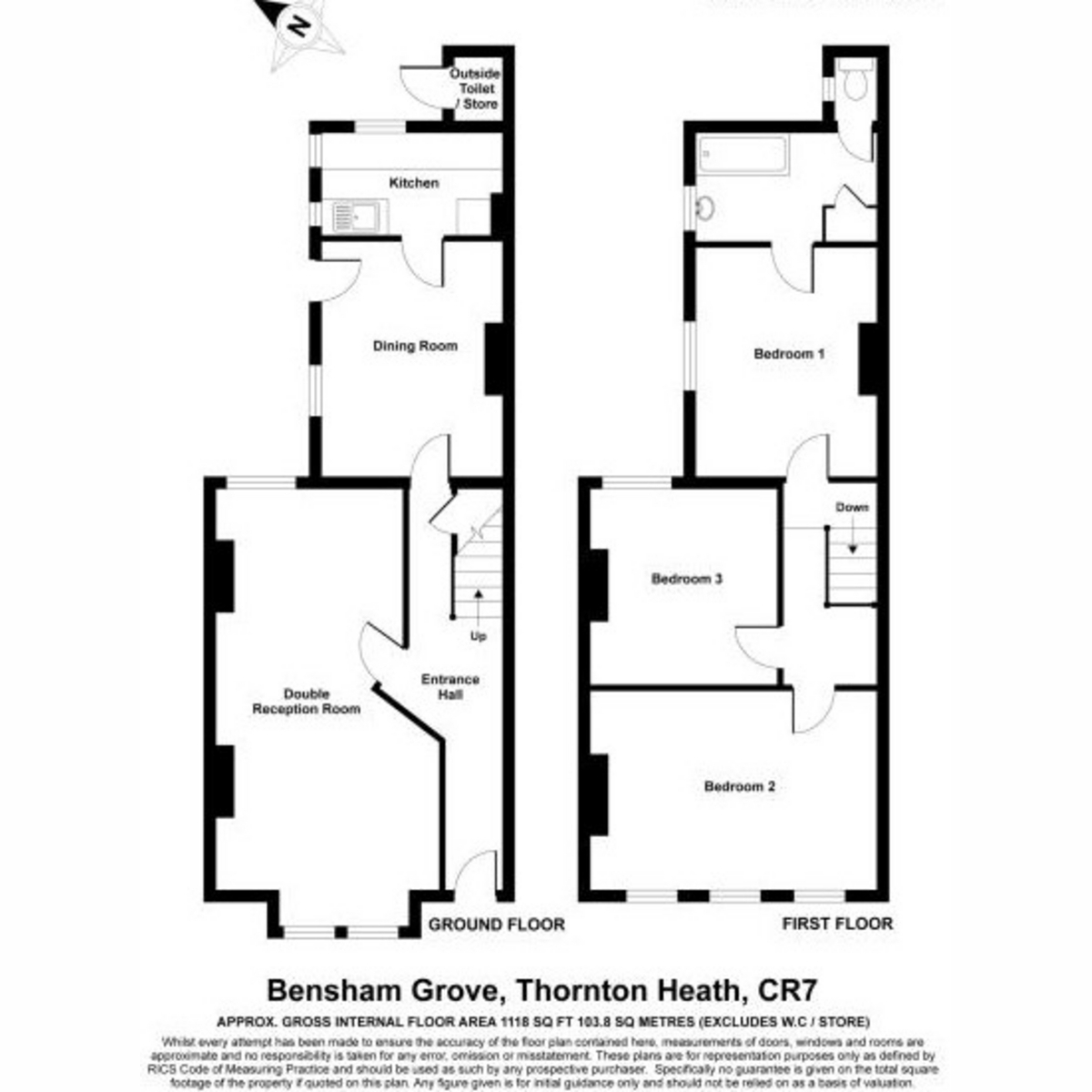 38, Bensham Grove, Thornton Heath floorplan