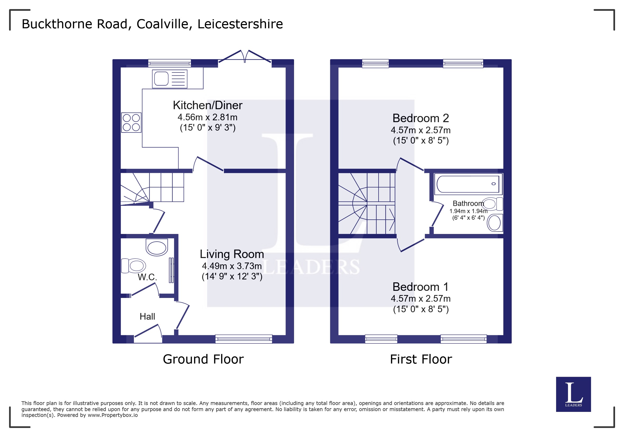 15, Buckthorn Road, Leicestershire floorplan