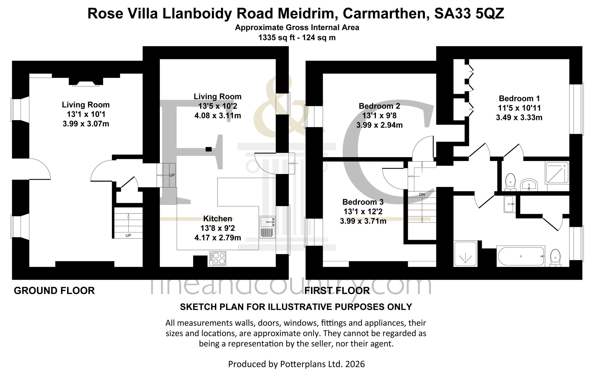 Rose Villa Llanboidy Road, Carmarthen floorplan