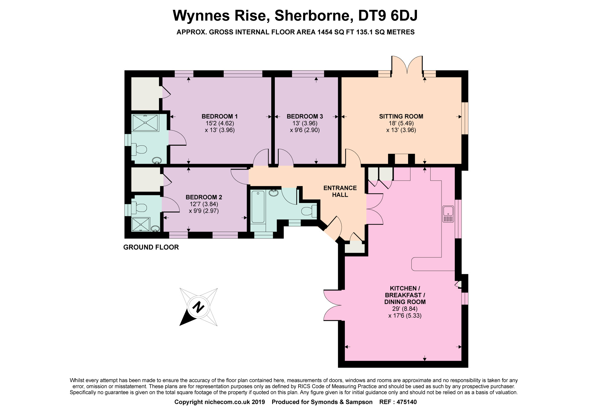 3 Bedrooms Detached bungalow for sale in Wynnes Rise, Sherborne DT9