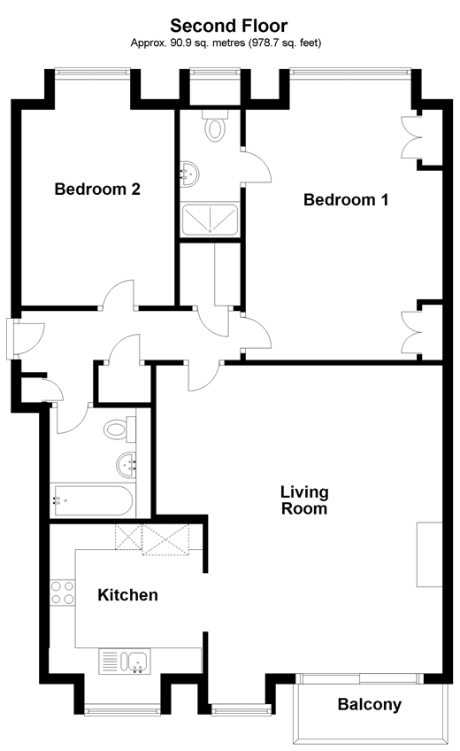 2 Bedrooms Flat for sale in Goldsmiths Avenue, Crowborough, East Sussex TN6