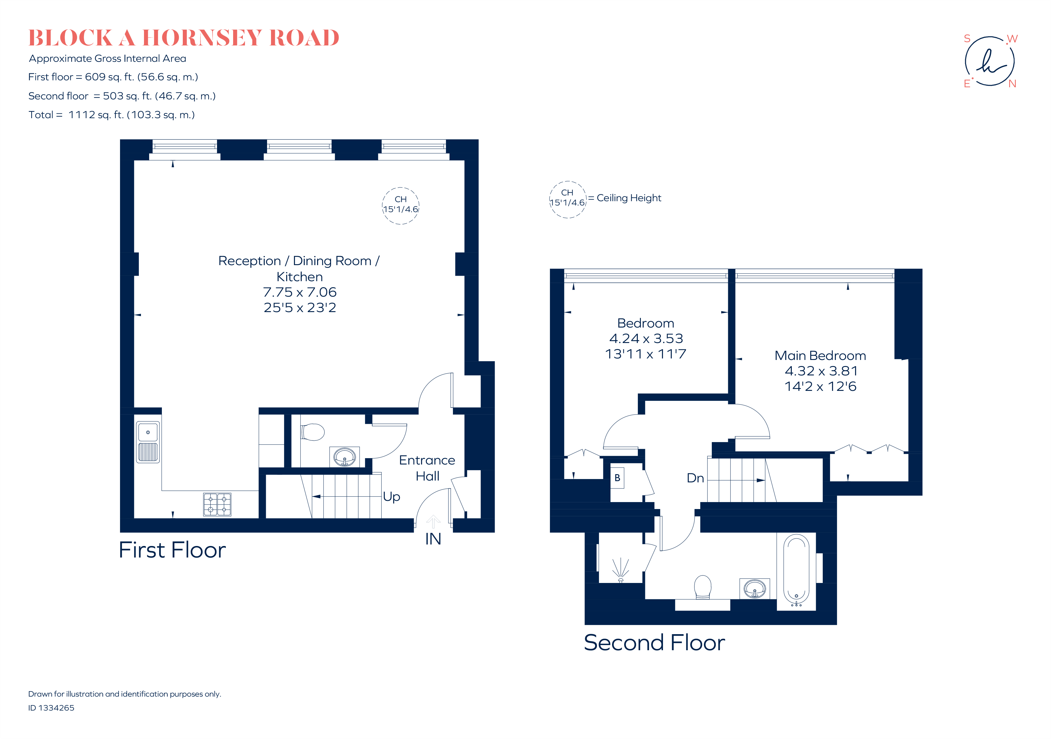 Apartment 11, Block A, 36, Hornsey Road, London floorplan