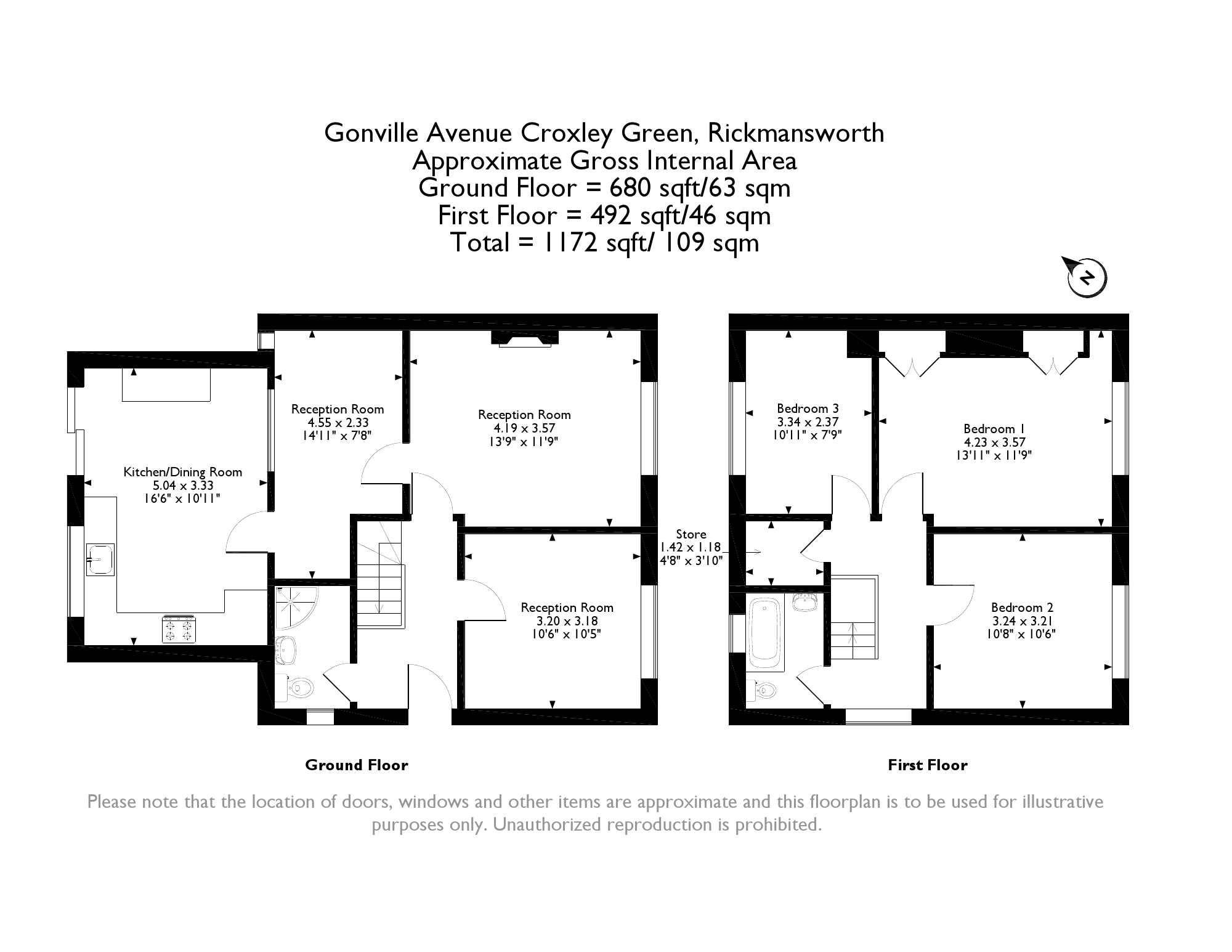 3 Bedrooms Semi-detached house for sale in Gonville, Croxley Green, Hertfordshire WD3